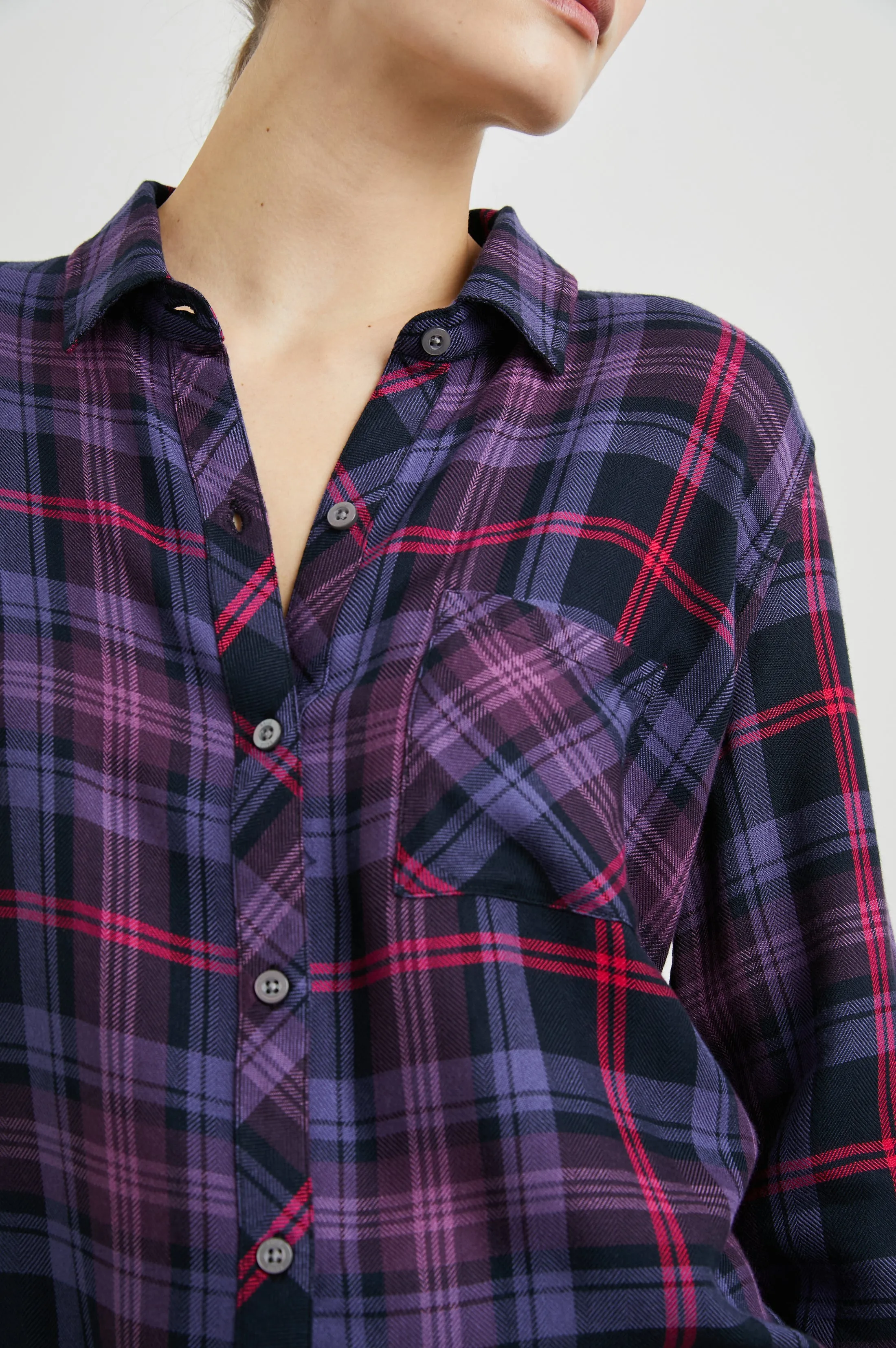 HUNTER SHIRT - AUBERGINE MAGENTA sold by Rails product image thumbnail 2
