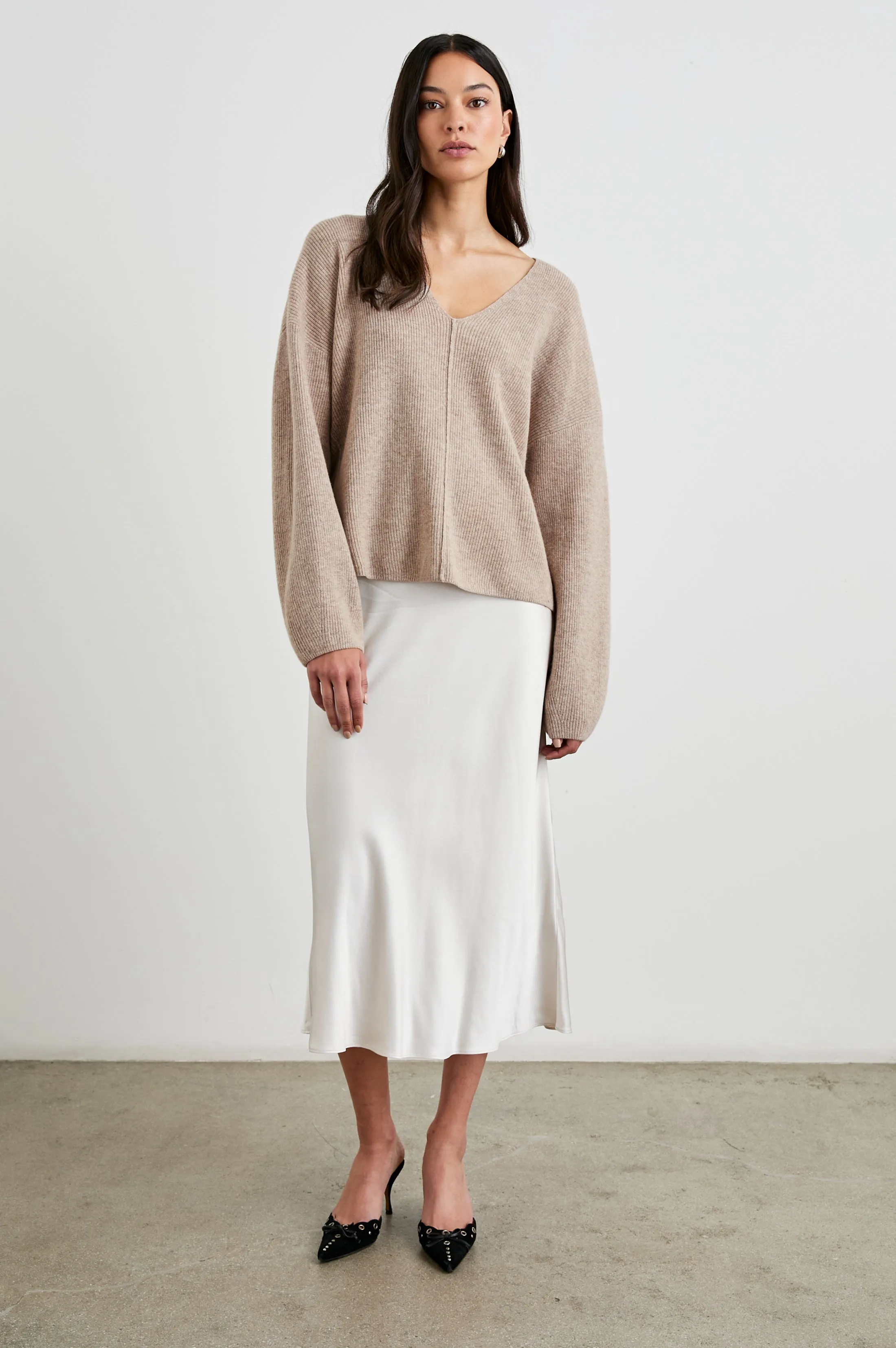 HOLLYN SWEATER - HEATHER OATMEAL sold by Rails