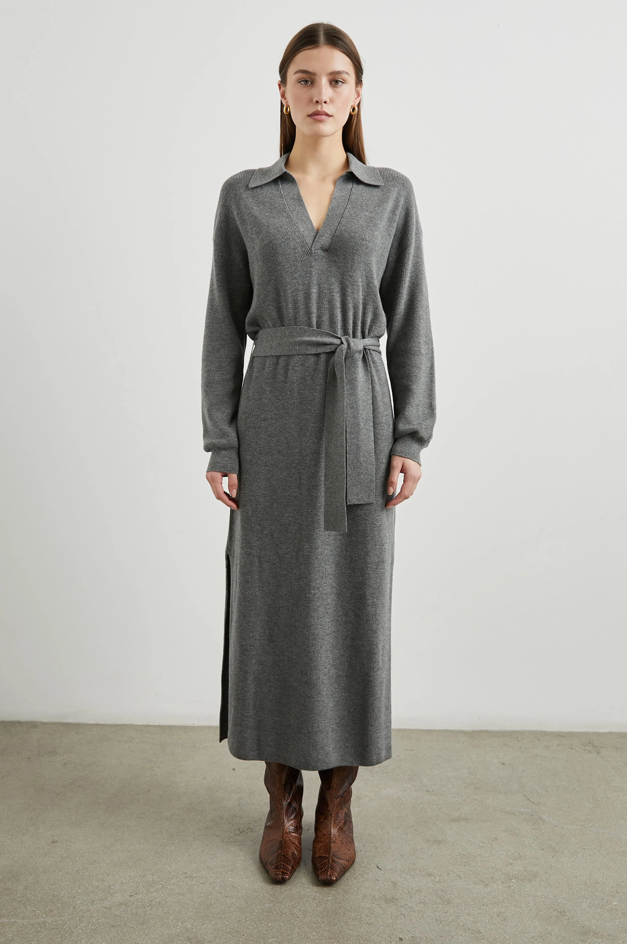 DRU DRESS - HEATHER GREY sold by Rails