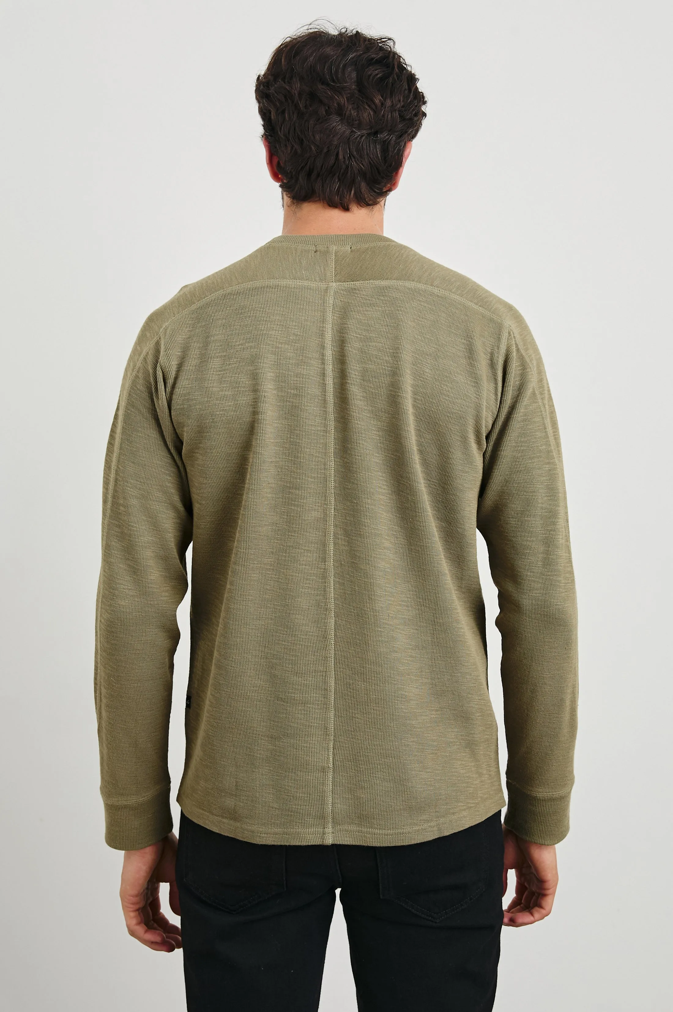 RHEESE LONG SLEEVE TEE - GREEN OLIVE sold by Rails product image thumbnail 4