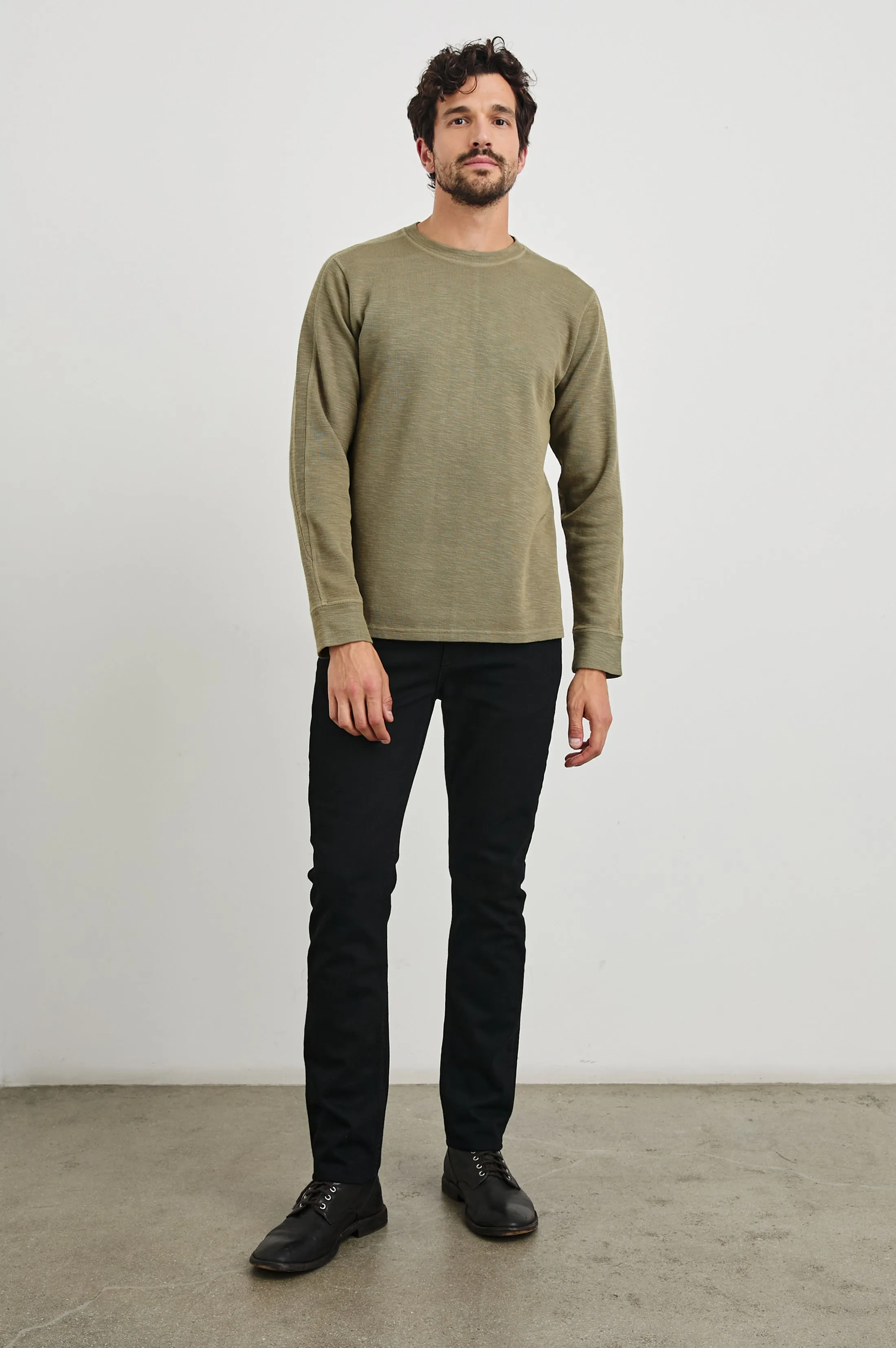 RHEESE LONG SLEEVE TEE - GREEN OLIVE sold by Rails product image thumbnail 3