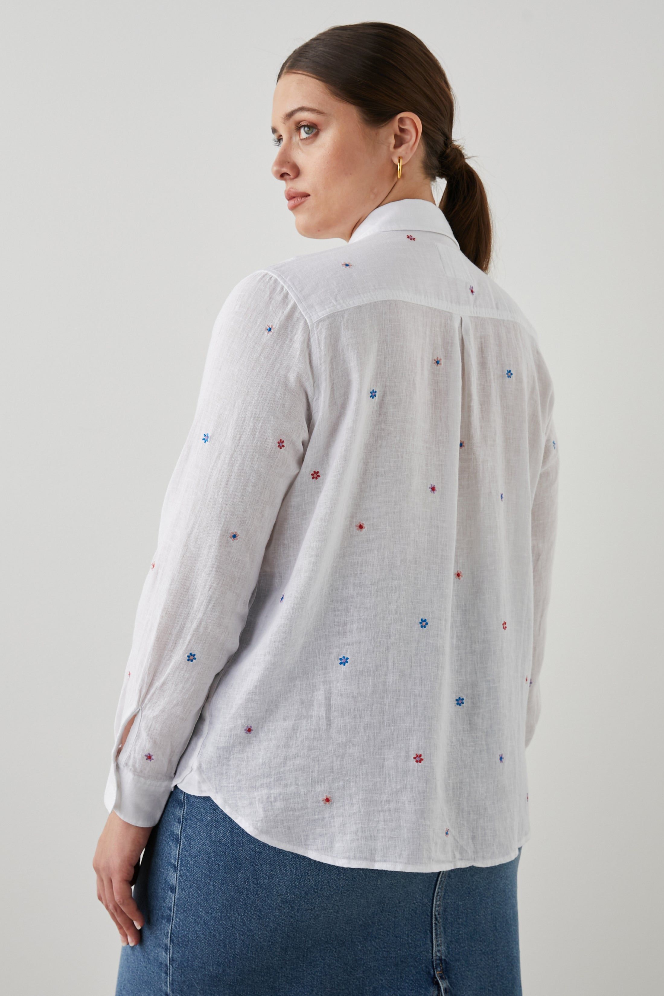 CHARLI SHIRT - MULTI DAISY EMBROIDERY sold by Rails product image thumbnail 8