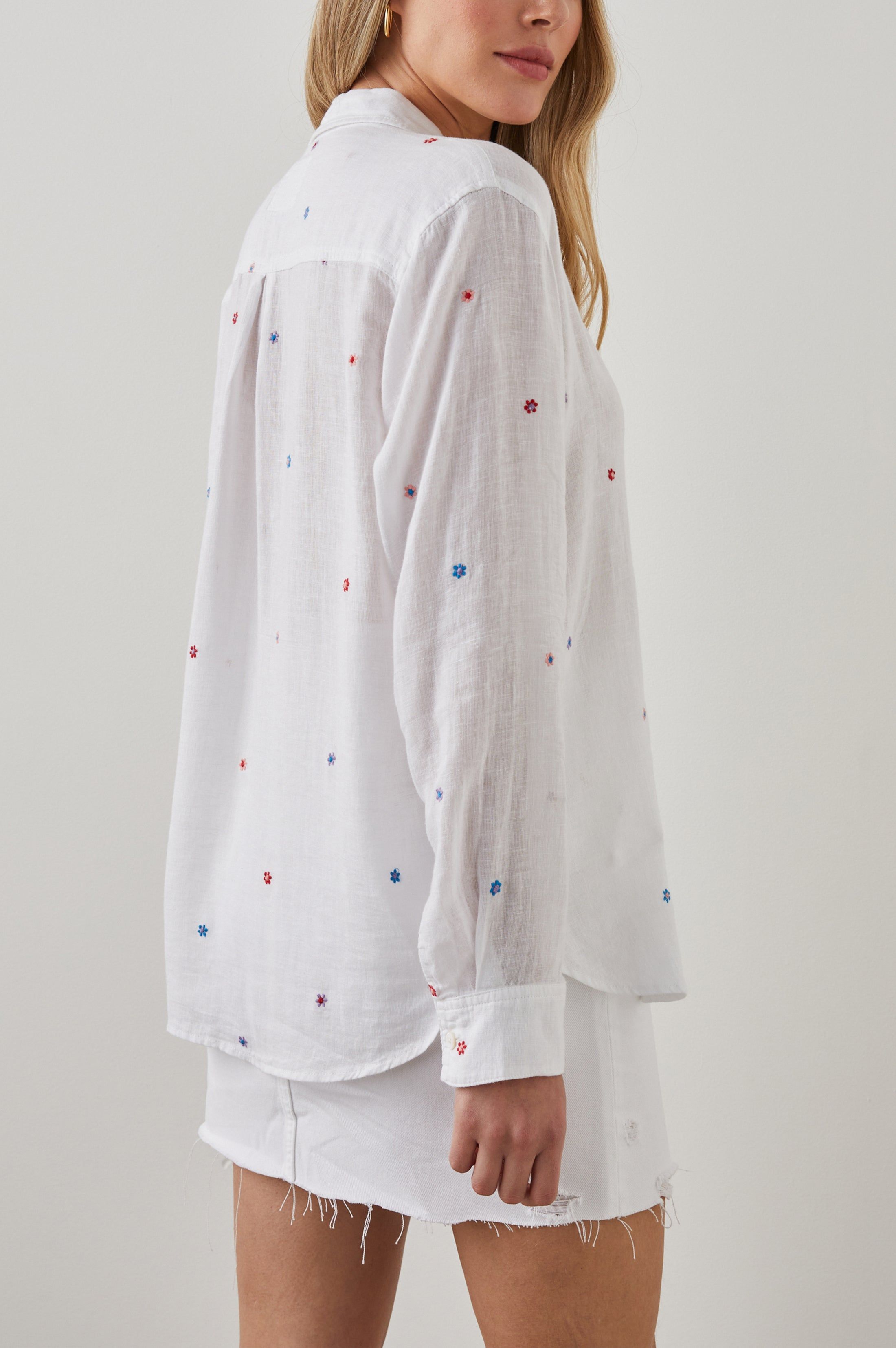 CHARLI SHIRT - MULTI DAISY EMBROIDERY sold by Rails product image thumbnail 4