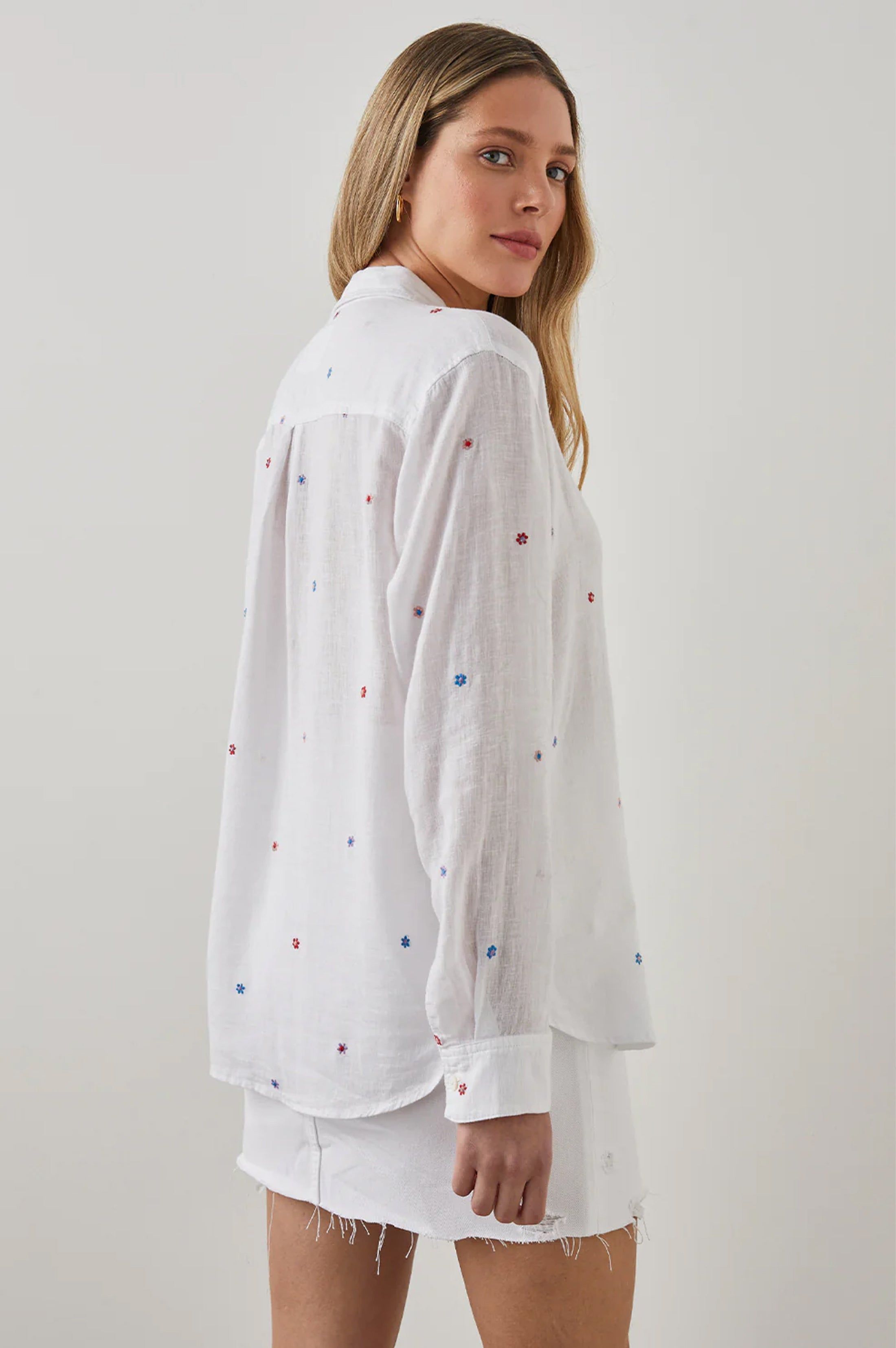 CHARLI SHIRT - MULTI DAISY EMBROIDERY sold by Rails product image thumbnail 5