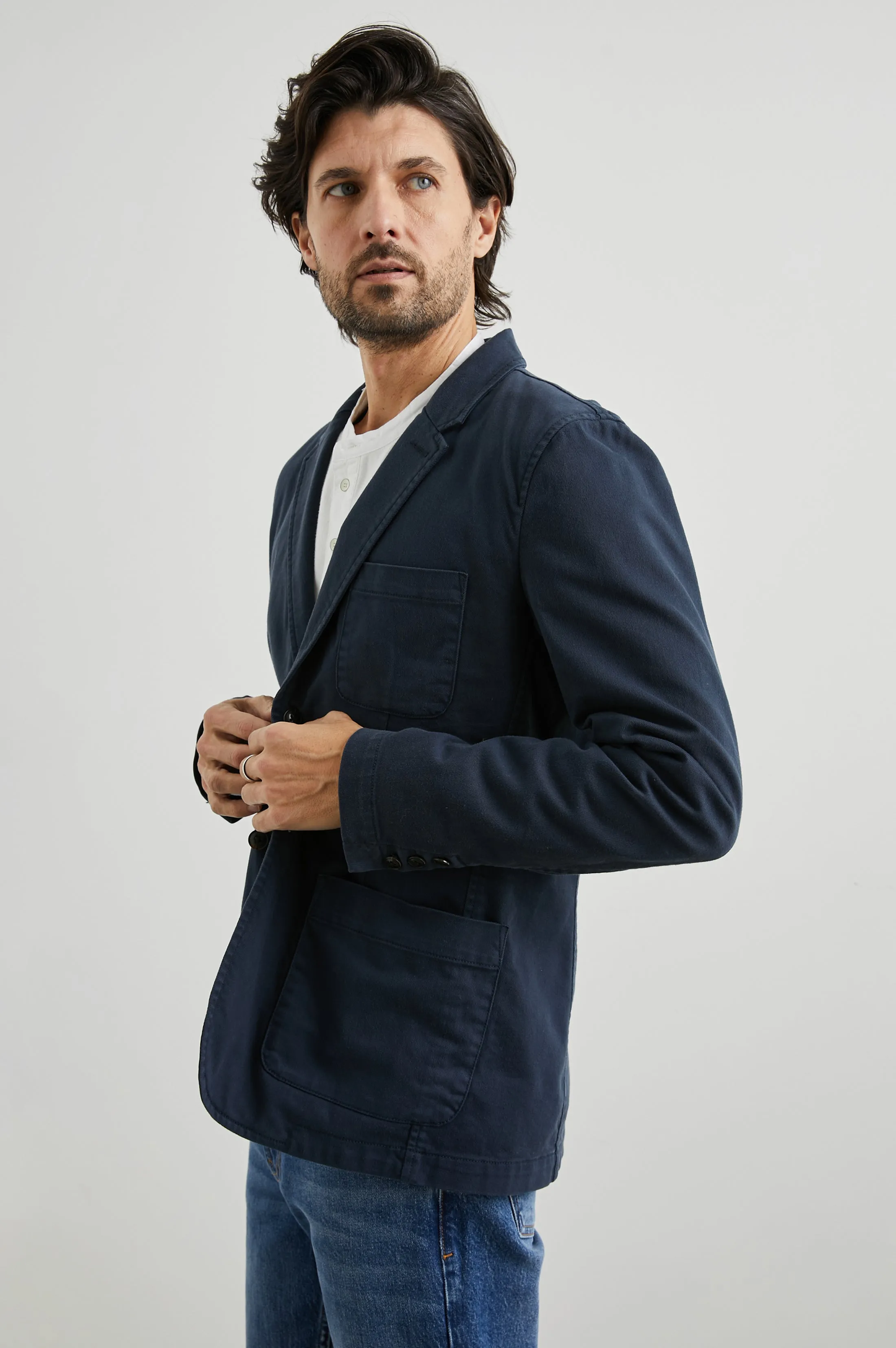 ANDRE BLAZER - RUGGED NAVY TWILL sold by Rails