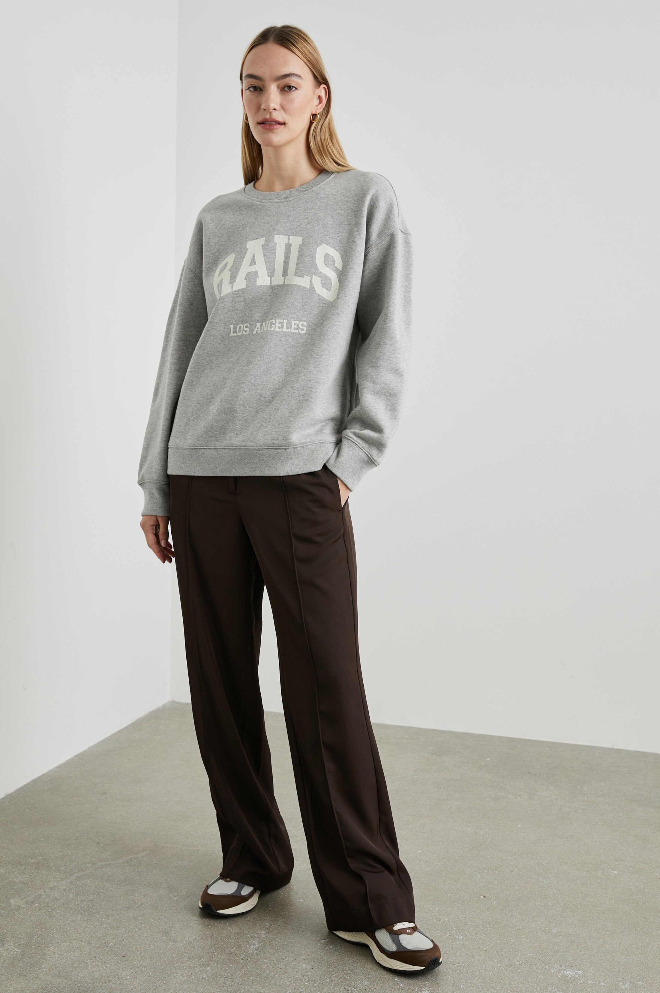 THE VARSITY SWEATSHIRT - HEATHER GREY sold by Rails product image thumbnail 3
