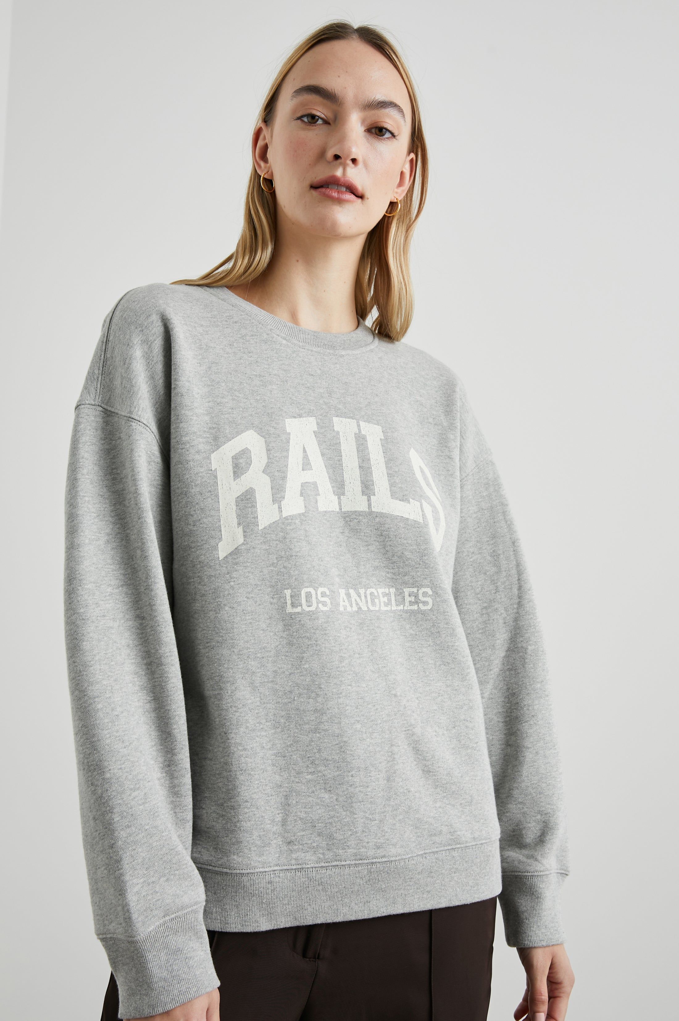 THE VARSITY SWEATSHIRT - HEATHER GREY sold by Rails