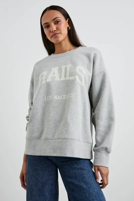 THE VARSITY SWEATSHIRT - HEATHER GREY sold by Rails