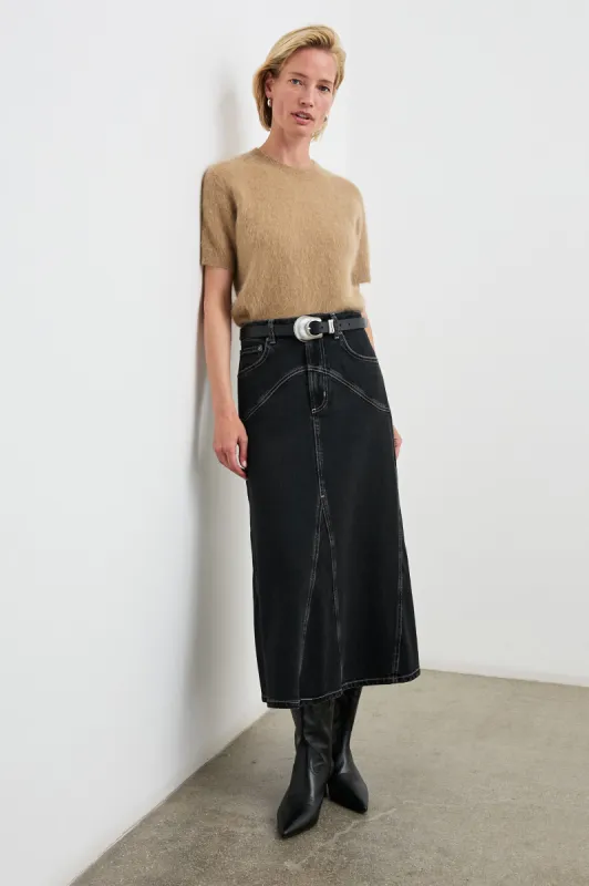 DEL REY SKIRT - BLACK SAND sold by Rails