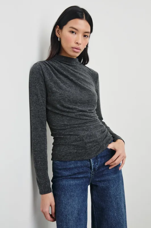 JOELLE TOP - CHARCOAL sold by Rails