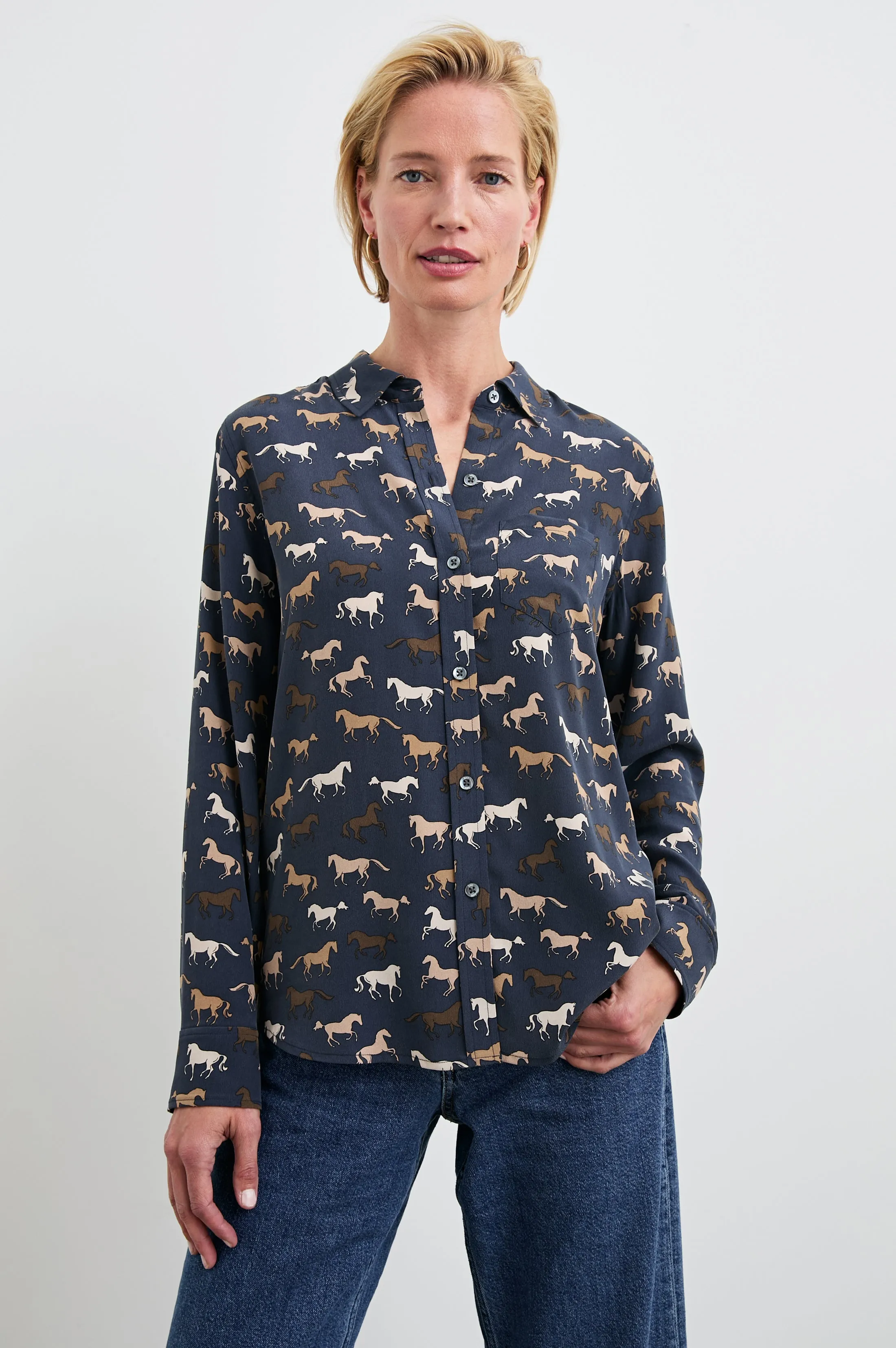 KATE SHIRT - HORSES sold by Rails