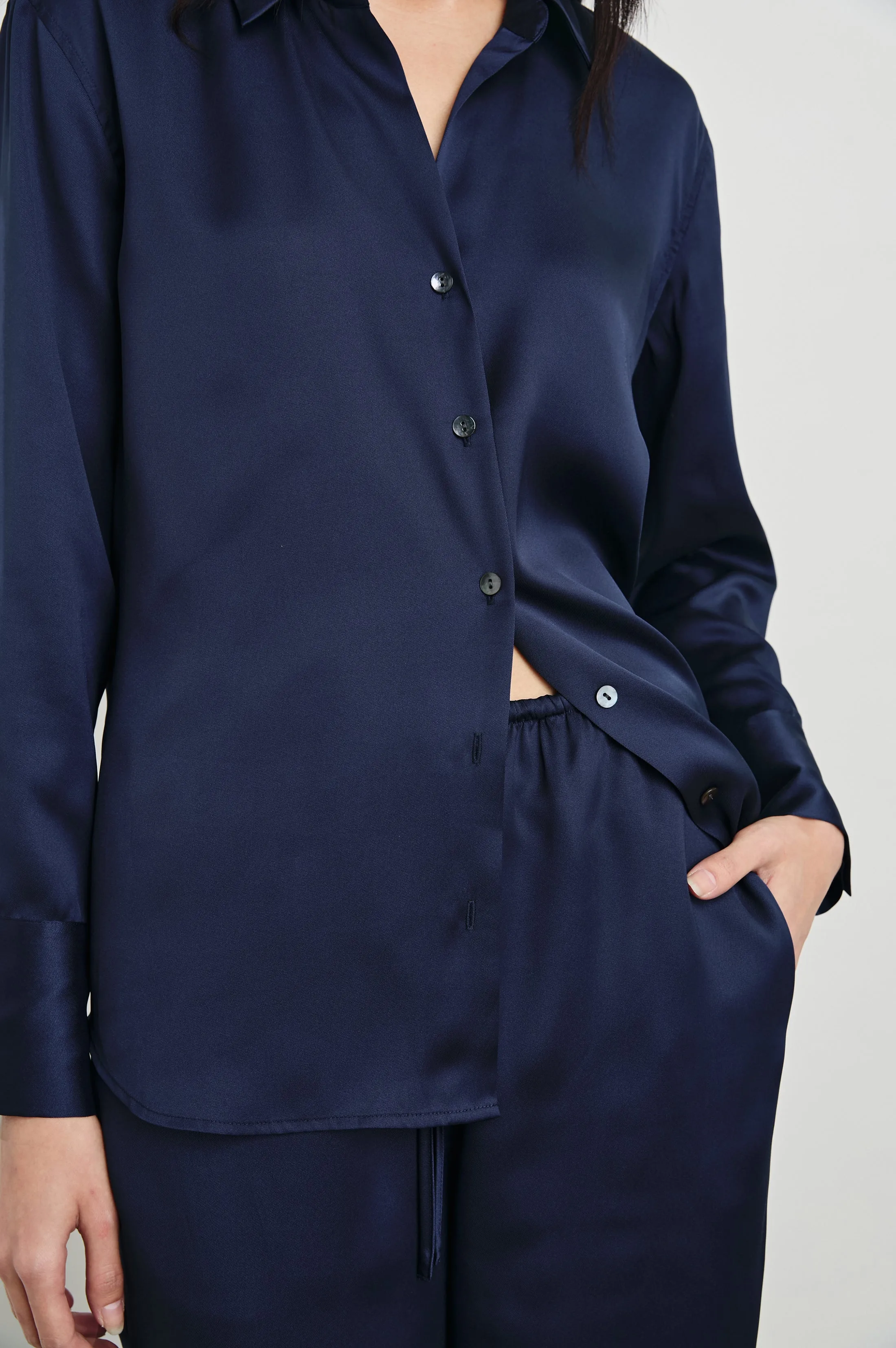 LEDGER SHIRT - NAVY sold by Rails product image thumbnail 2