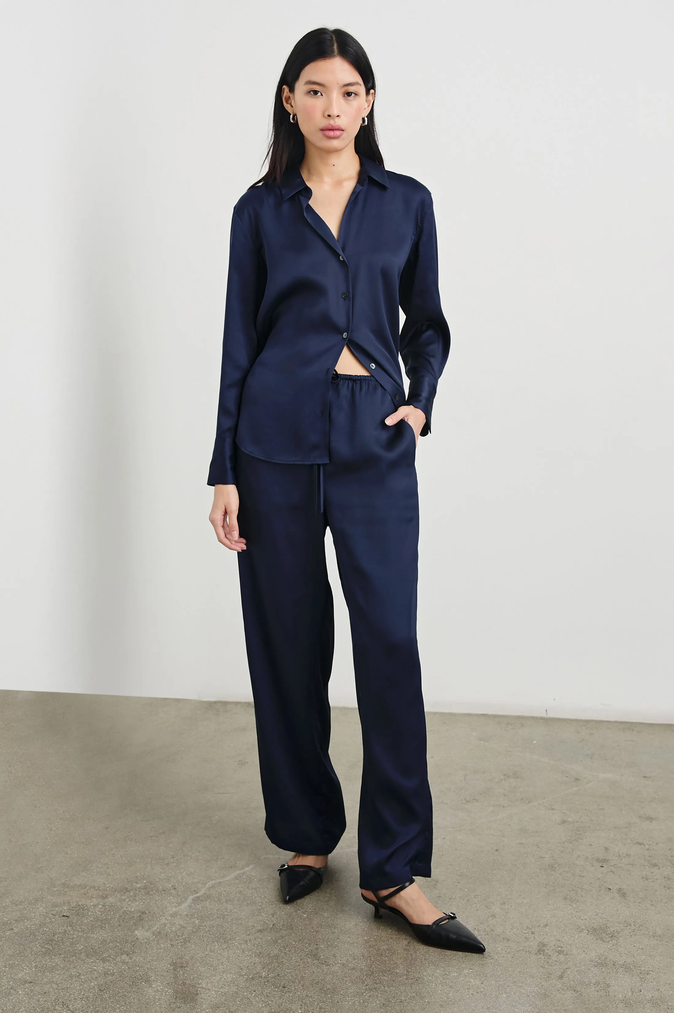 LEDGER SHIRT - NAVY sold by Rails product image thumbnail 3