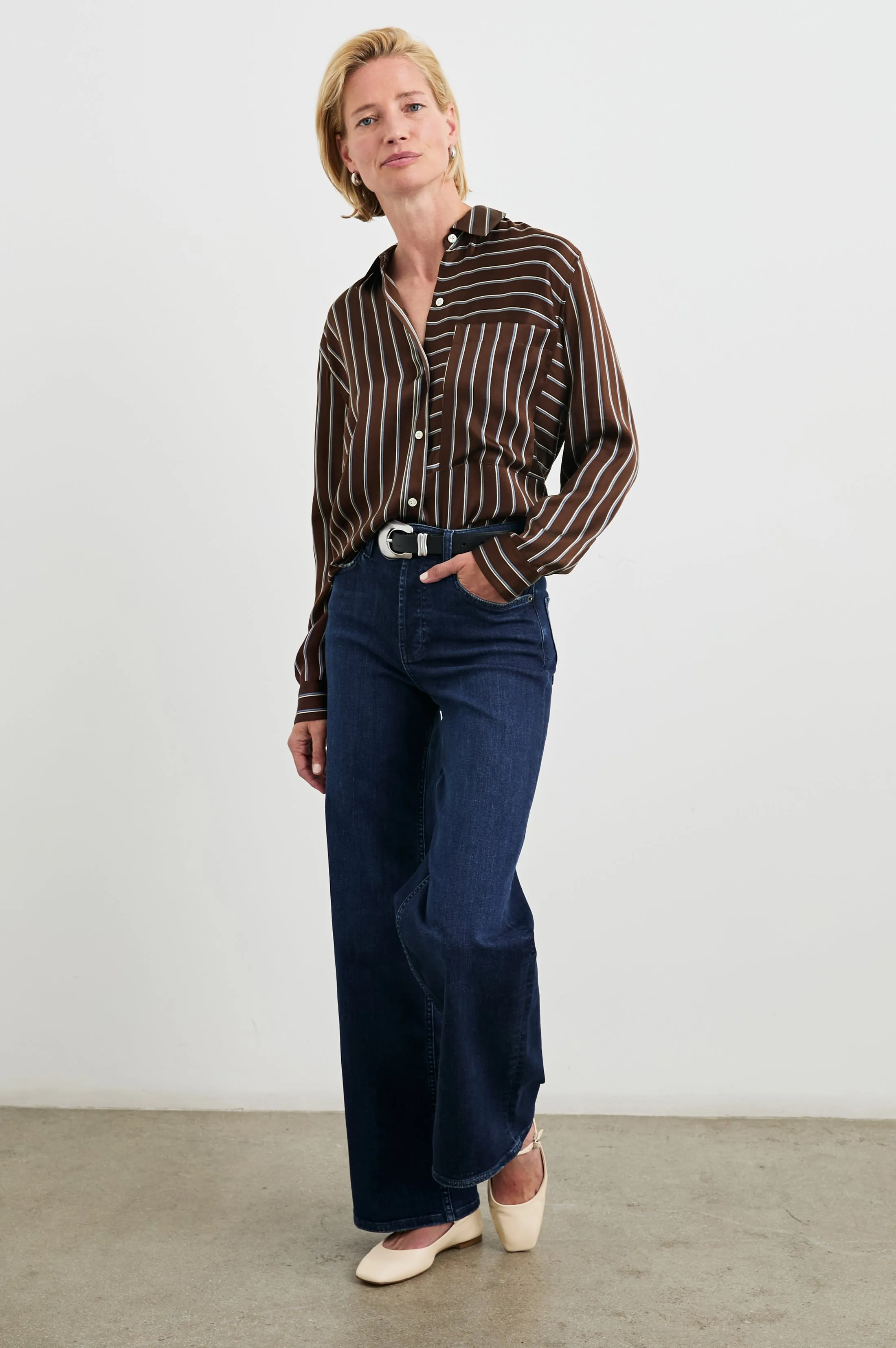 SPENCER SHIRT - BALTIC WHITE STRIPE sold by Rails product image thumbnail 4