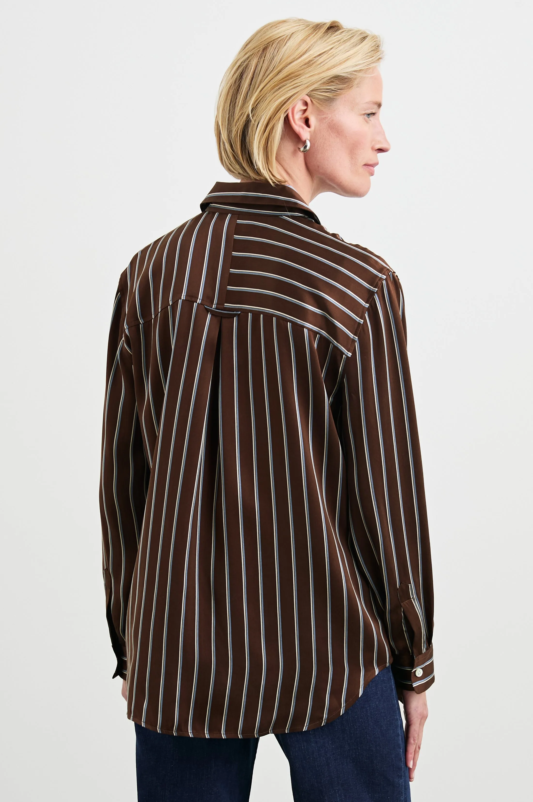 SPENCER SHIRT - BALTIC WHITE STRIPE sold by Rails product image thumbnail 5