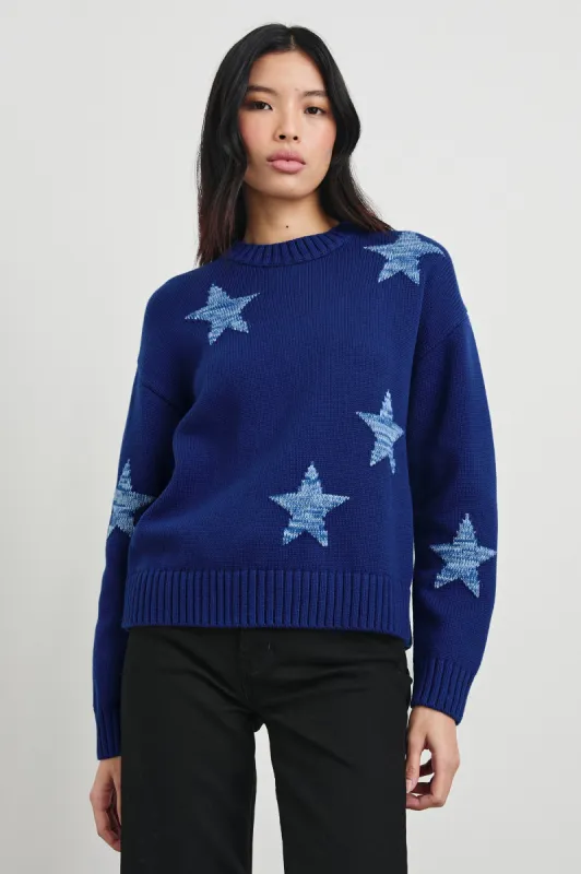 ZOEY SWEATER - COBALT GALAXY sold by Rails