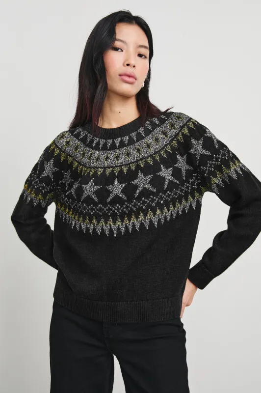 ZOEY SWEATER - METALLIC FAIR ISLE sold by Rails
