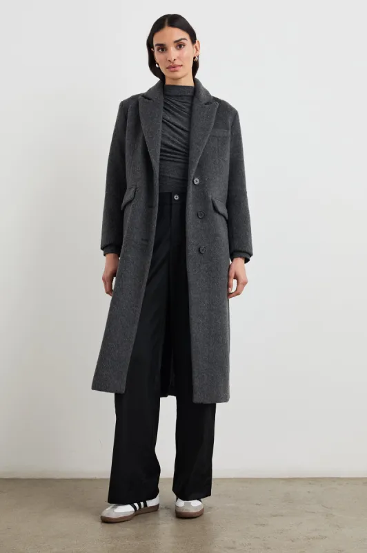 OPERA COAT - CHARCOAL made by Rails