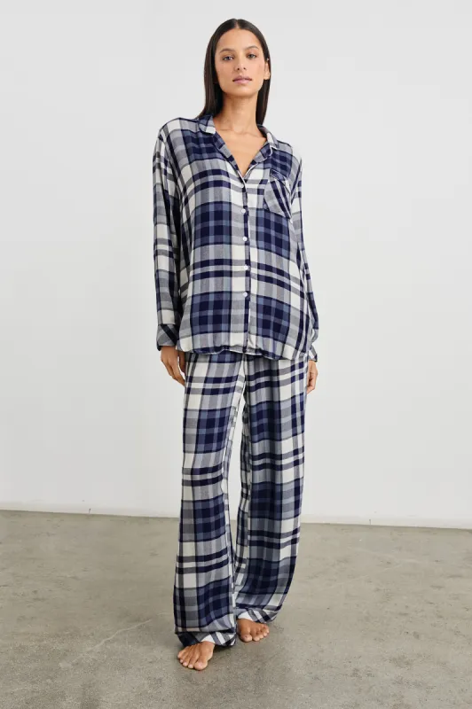 LUNA PAJAMA SET - LAKE BLUE CLOUD sold by Rails