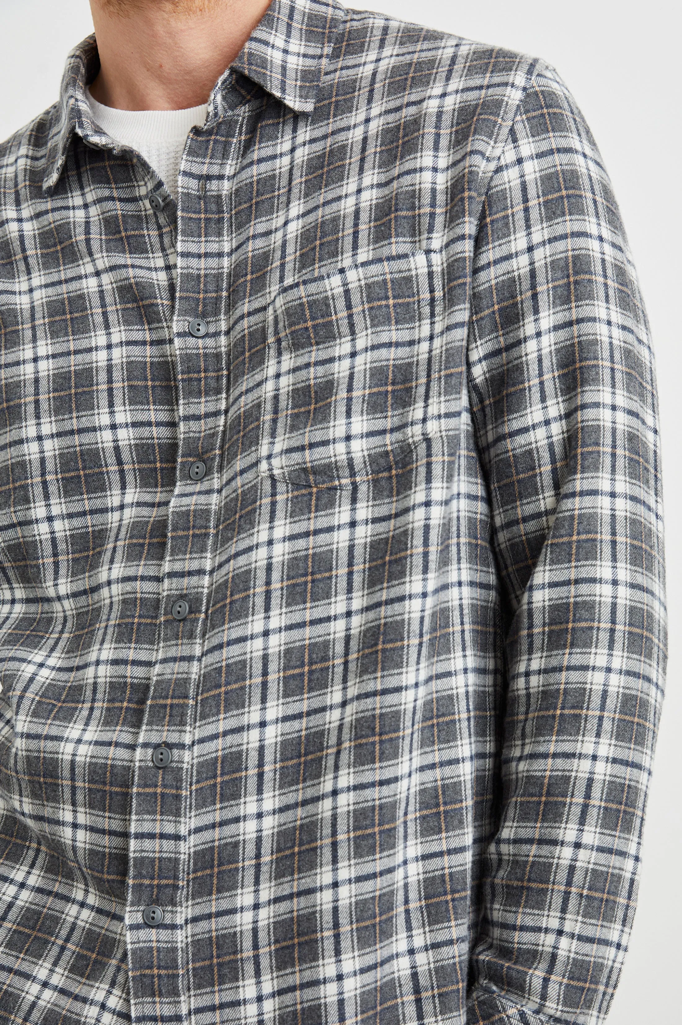 LENNOX SHIRT - STONEHENGE SILVER sold by Rails product image thumbnail 2