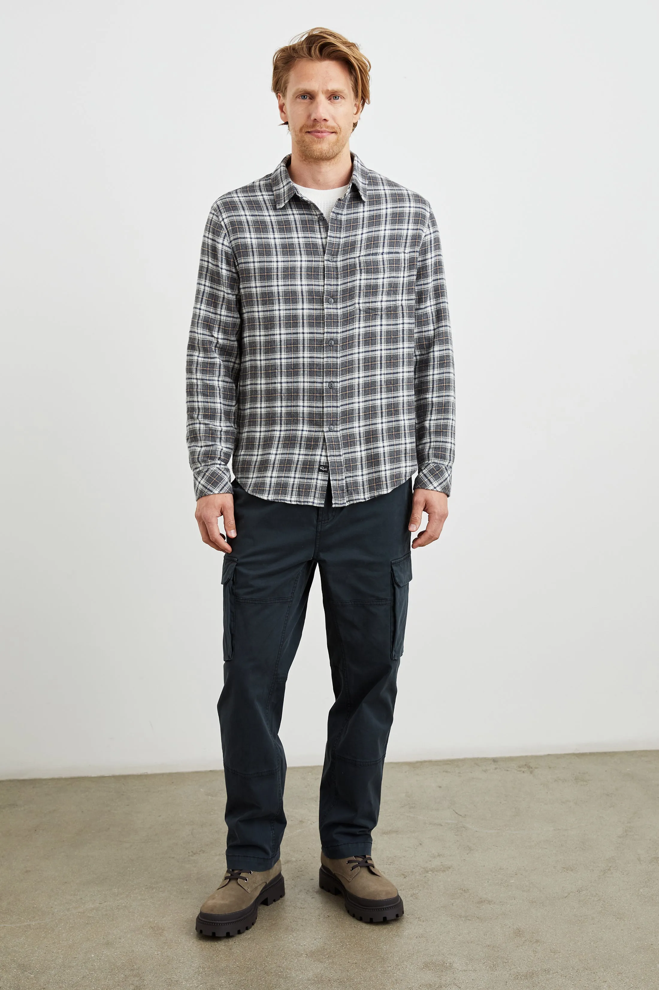 LENNOX SHIRT - STONEHENGE SILVER sold by Rails product image thumbnail 3