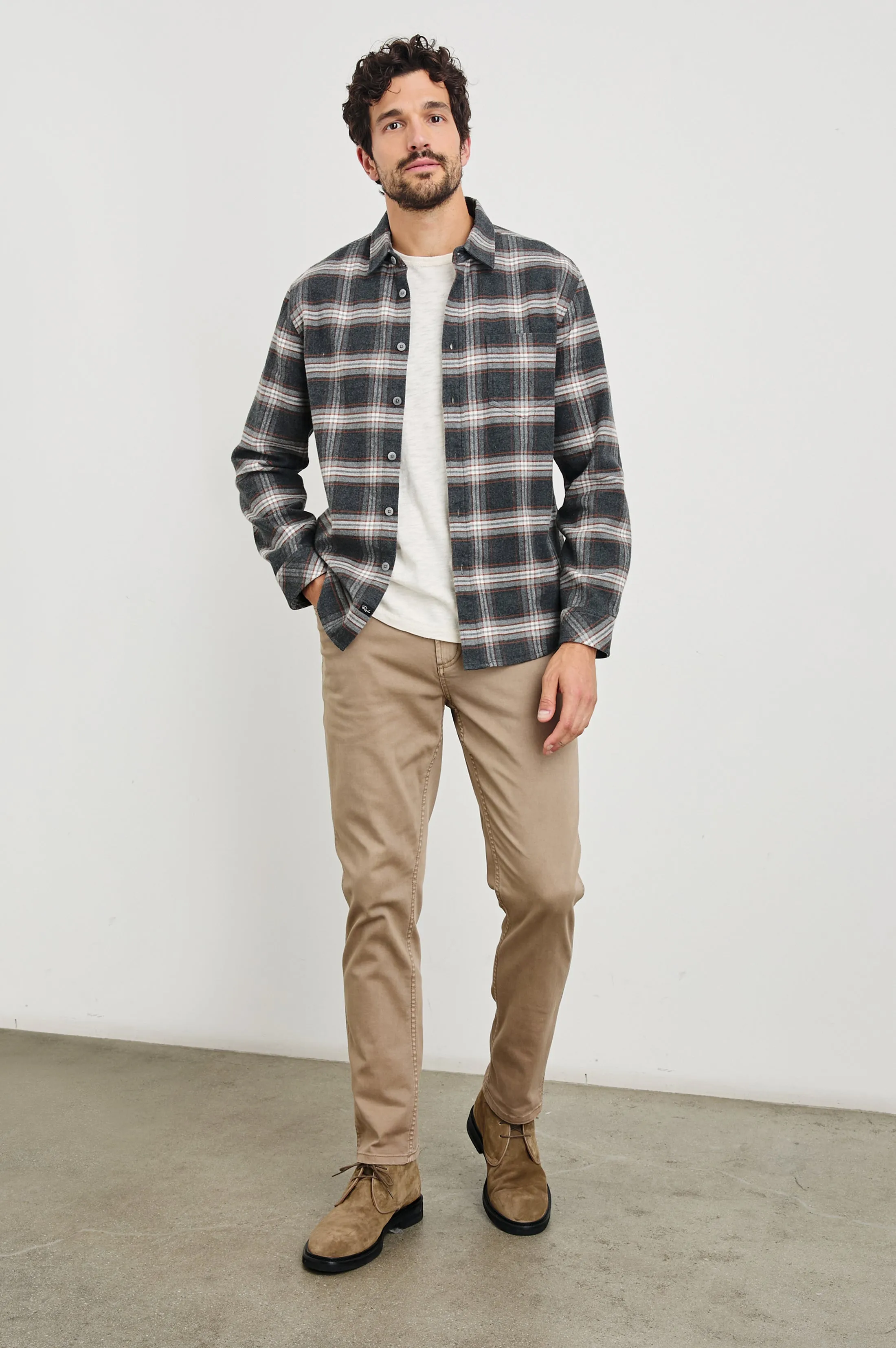 FORREST SHIRT - CHARCOAL TUMERIC sold by Rails product image thumbnail 3