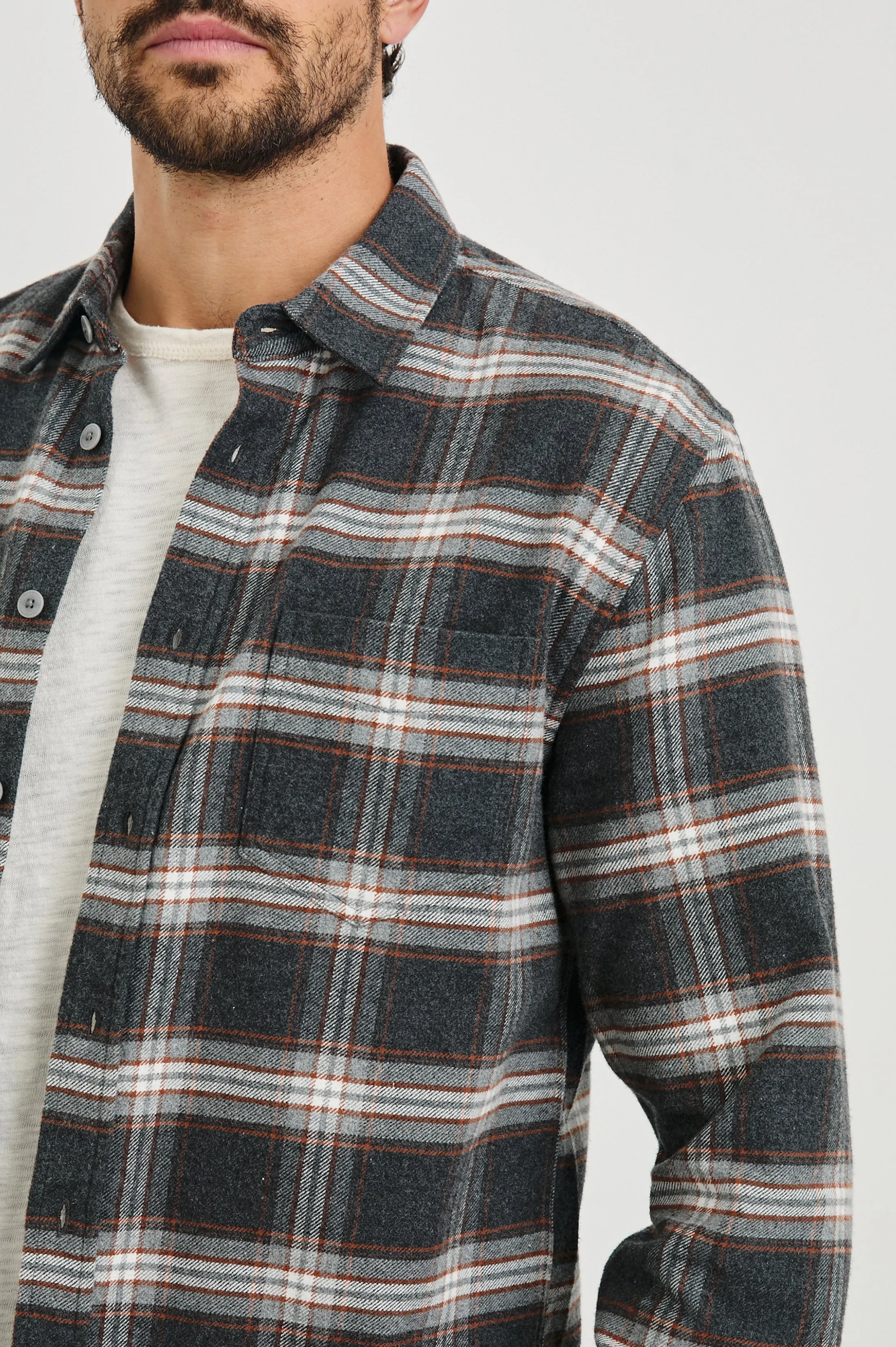 FORREST SHIRT - CHARCOAL TUMERIC sold by Rails product image thumbnail 2