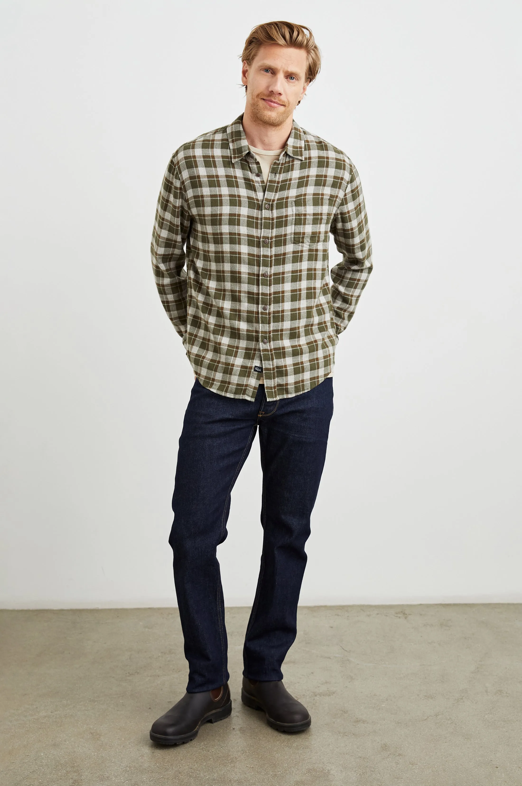 LENNOX SHIRT - IGUANA GREY sold by Rails product image thumbnail 4
