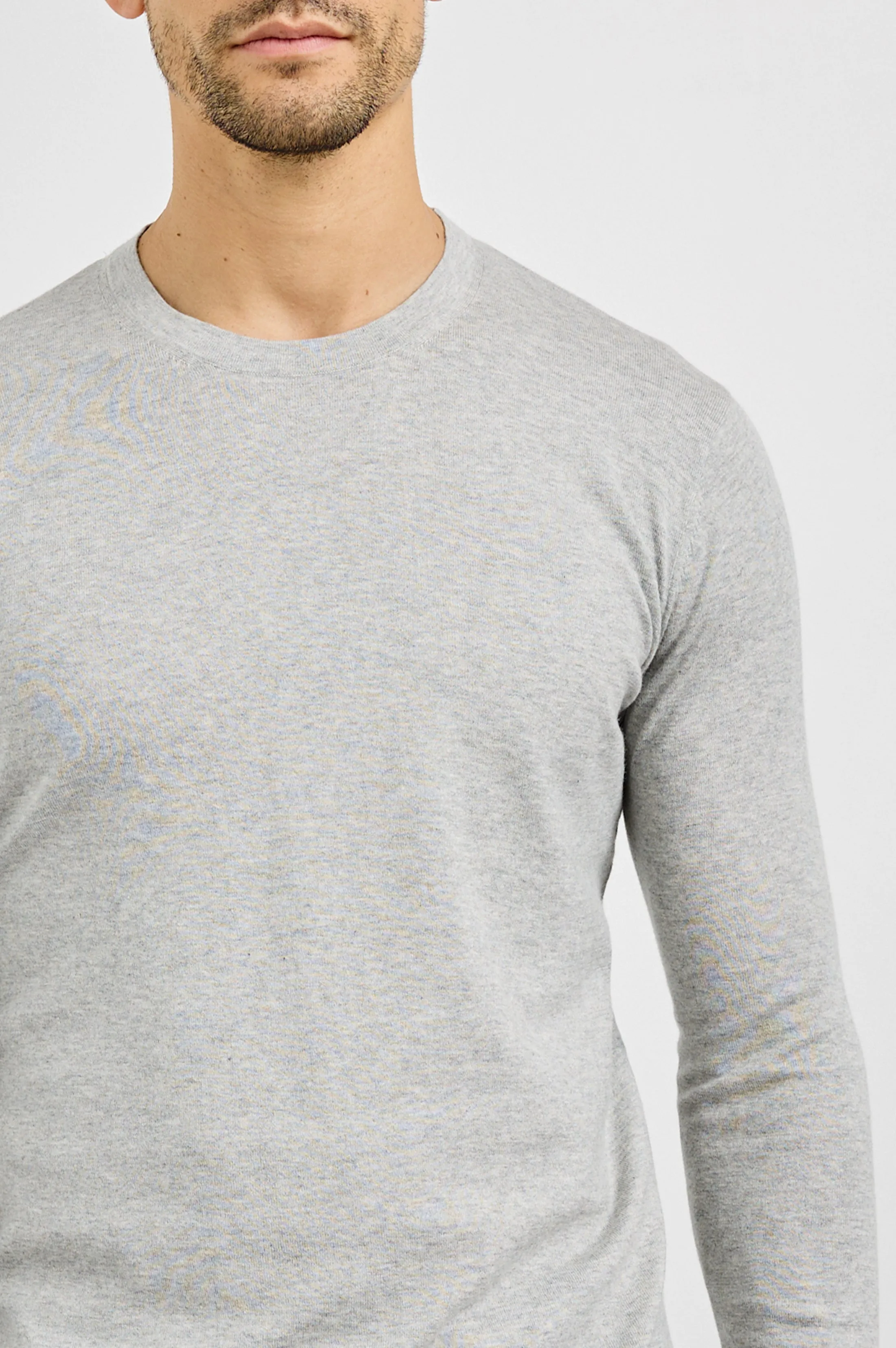 QUENTIN COTTON CASHMERE LONG SLEEVE TEE - HEATHER GREY sold by Rails product image thumbnail 2