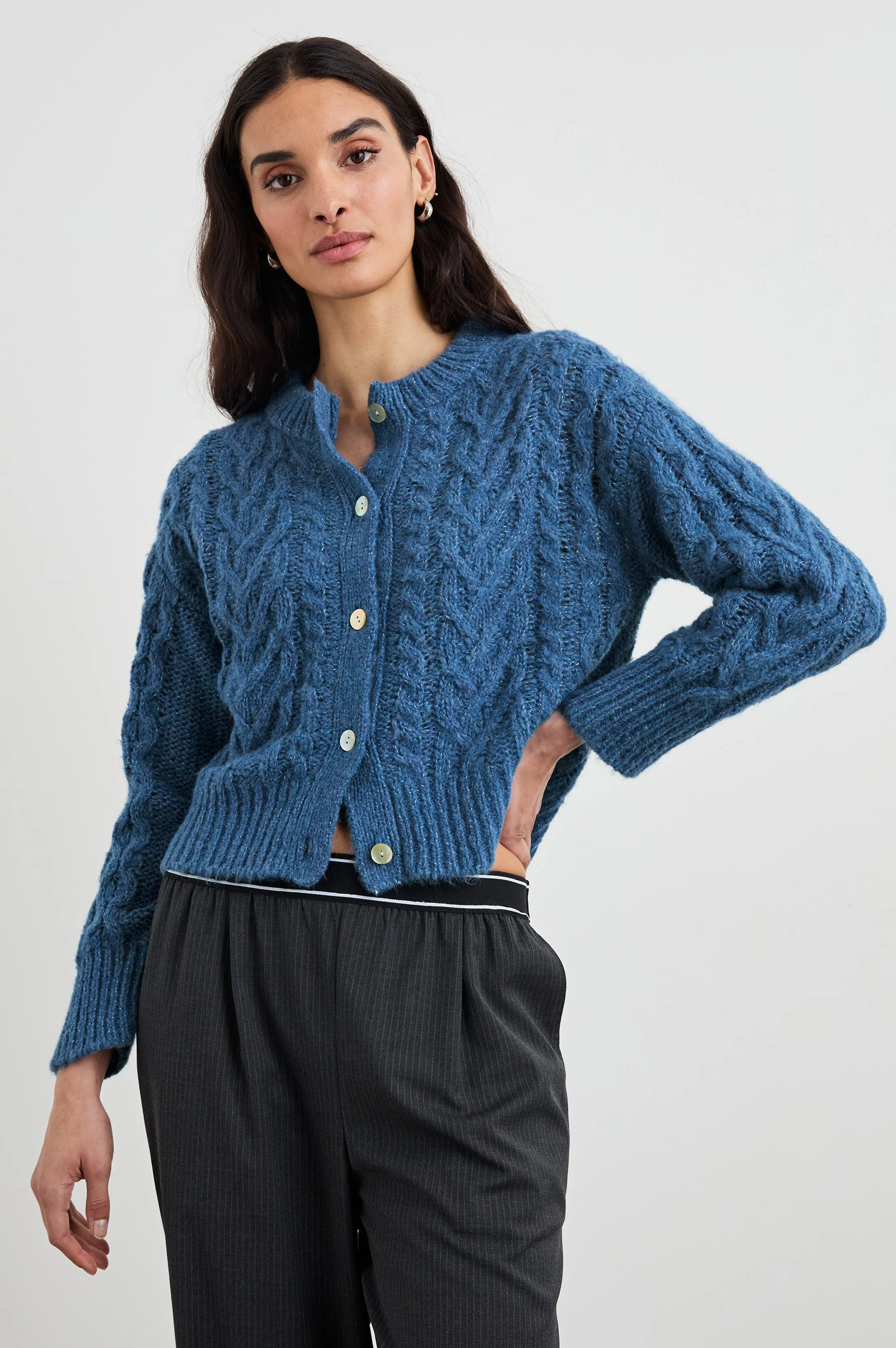 AMELIE SWEATER - LAKE sold by Rails