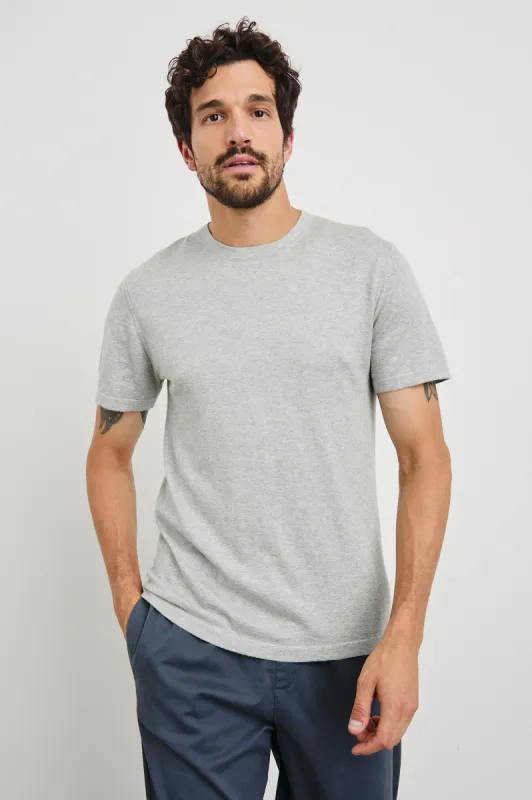 MASON COTTON CASHMERE T-SHIRT - HEATHER GREY sold by Rails