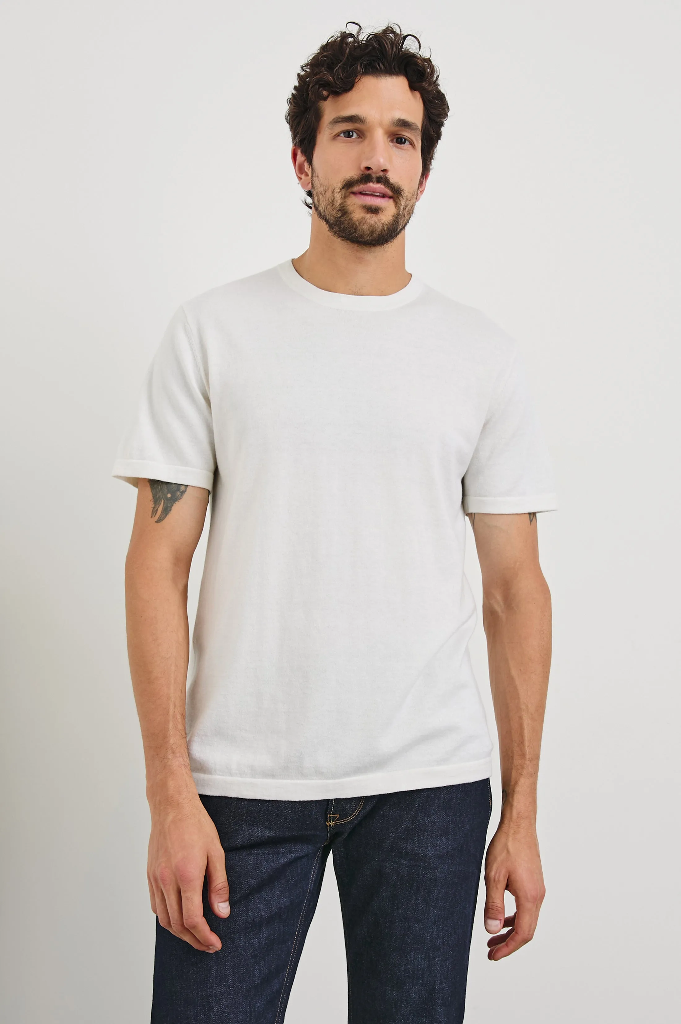 MASON COTTON CASHMERE T-SHIRT - CREAM sold by Rails