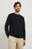 QUENTIN COTTON CASHMERE LONG SLEEVE TEE - BLACK sold by Rails