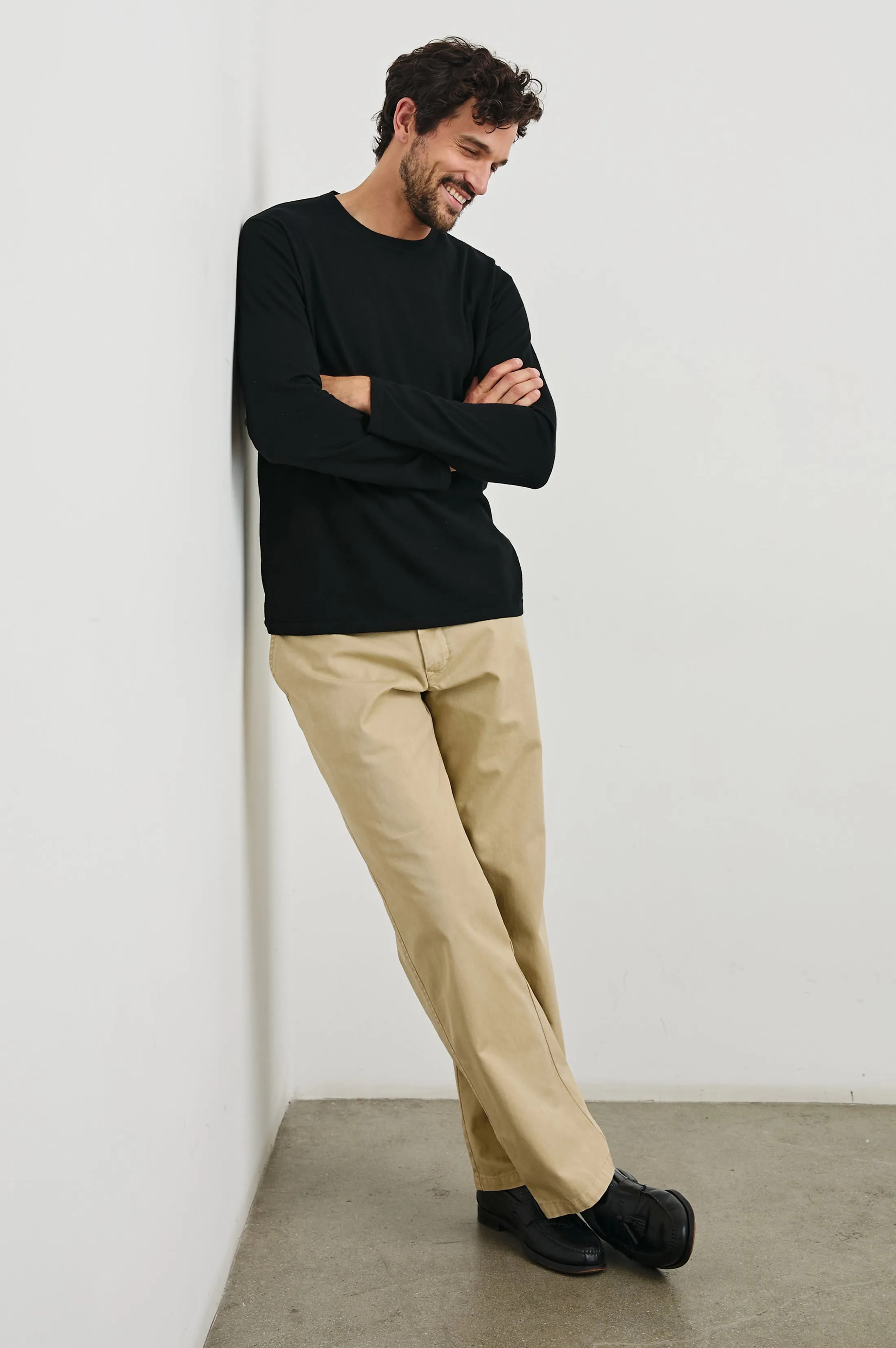 QUENTIN COTTON CASHMERE LONG SLEEVE TEE - BLACK sold by Rails product image thumbnail 4