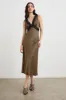 SIMONA DRESS - GOLD HOUNDSTOOTH sold by Rails