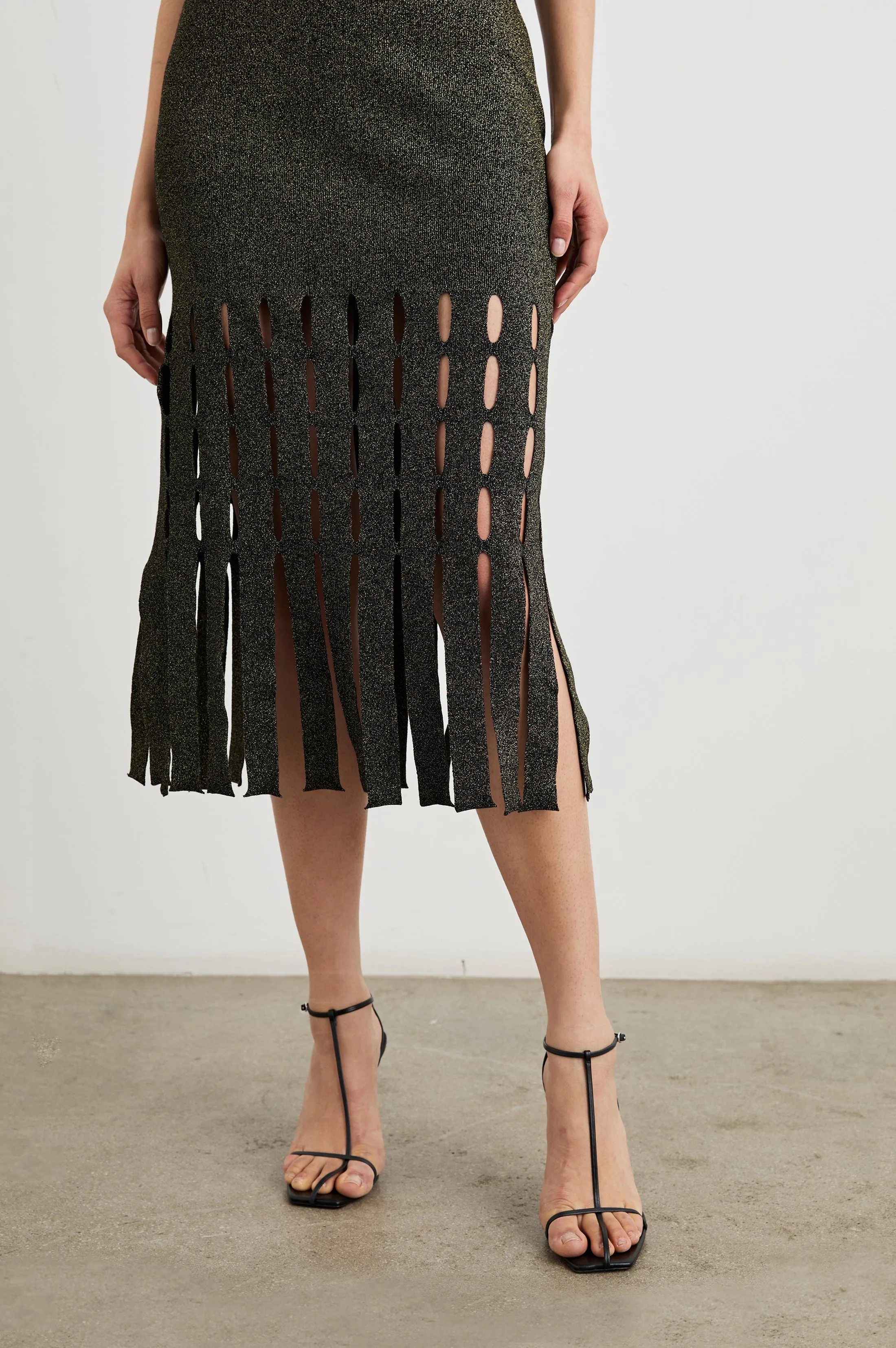 KAIA DRESS - GOLD LUREX sold by Rails product image thumbnail 4