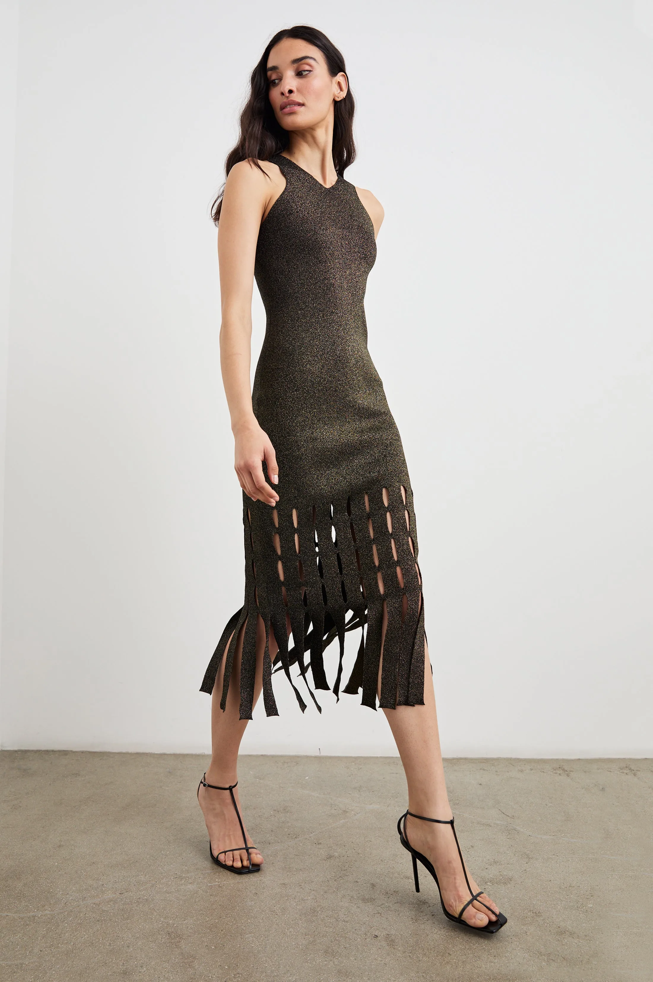 KAIA DRESS - GOLD LUREX sold by Rails product image thumbnail 3