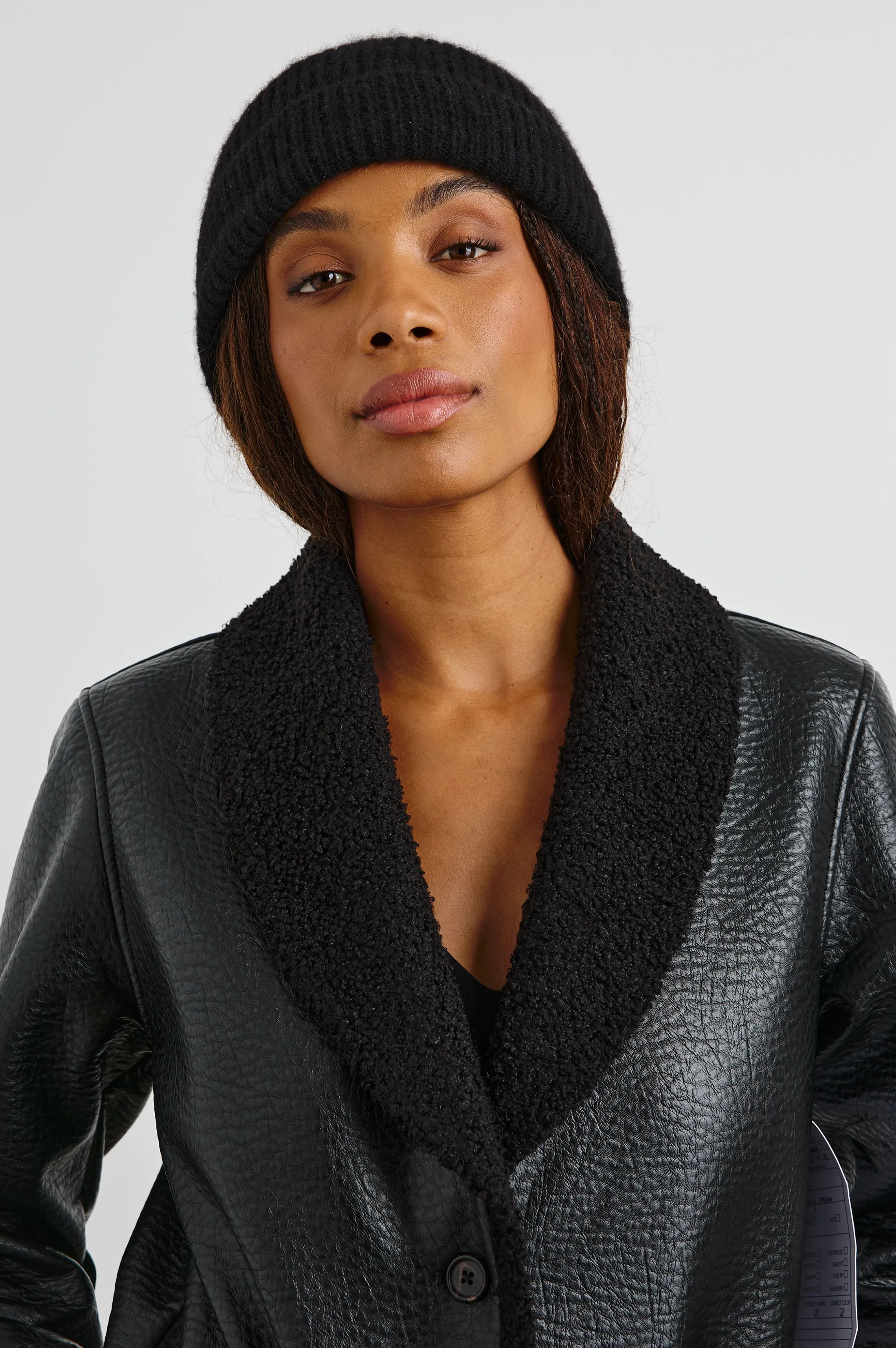 AUTUMN CASHMERE SILK BEANIE - BLACK sold by Rails product image thumbnail 3