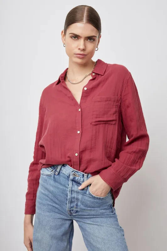 ELLIS SHIRT - CRANBERRY sold by Rails