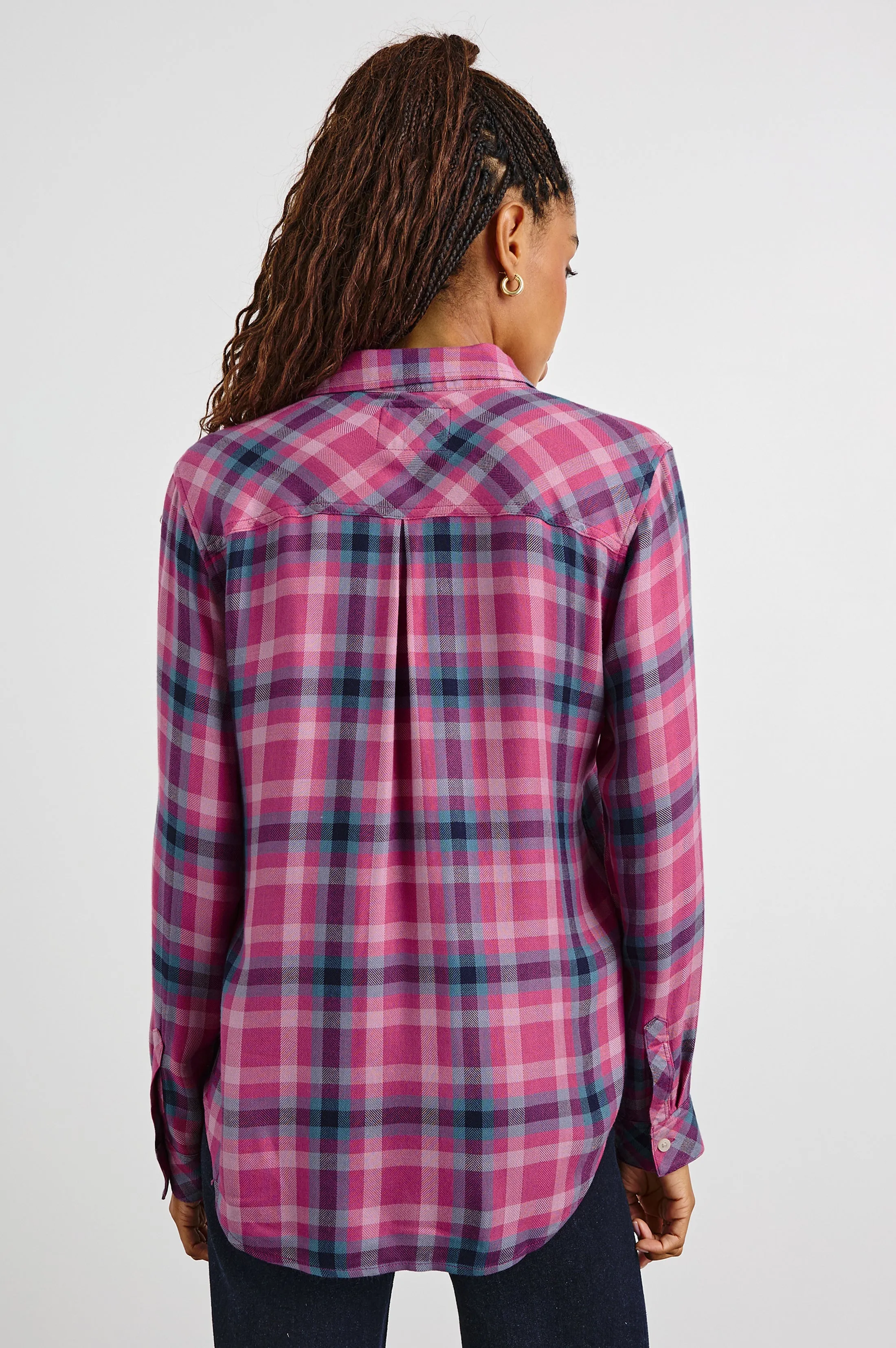 HUNTER SHIRT - MAGENTA STONE BLUE sold by Rails product image thumbnail 5