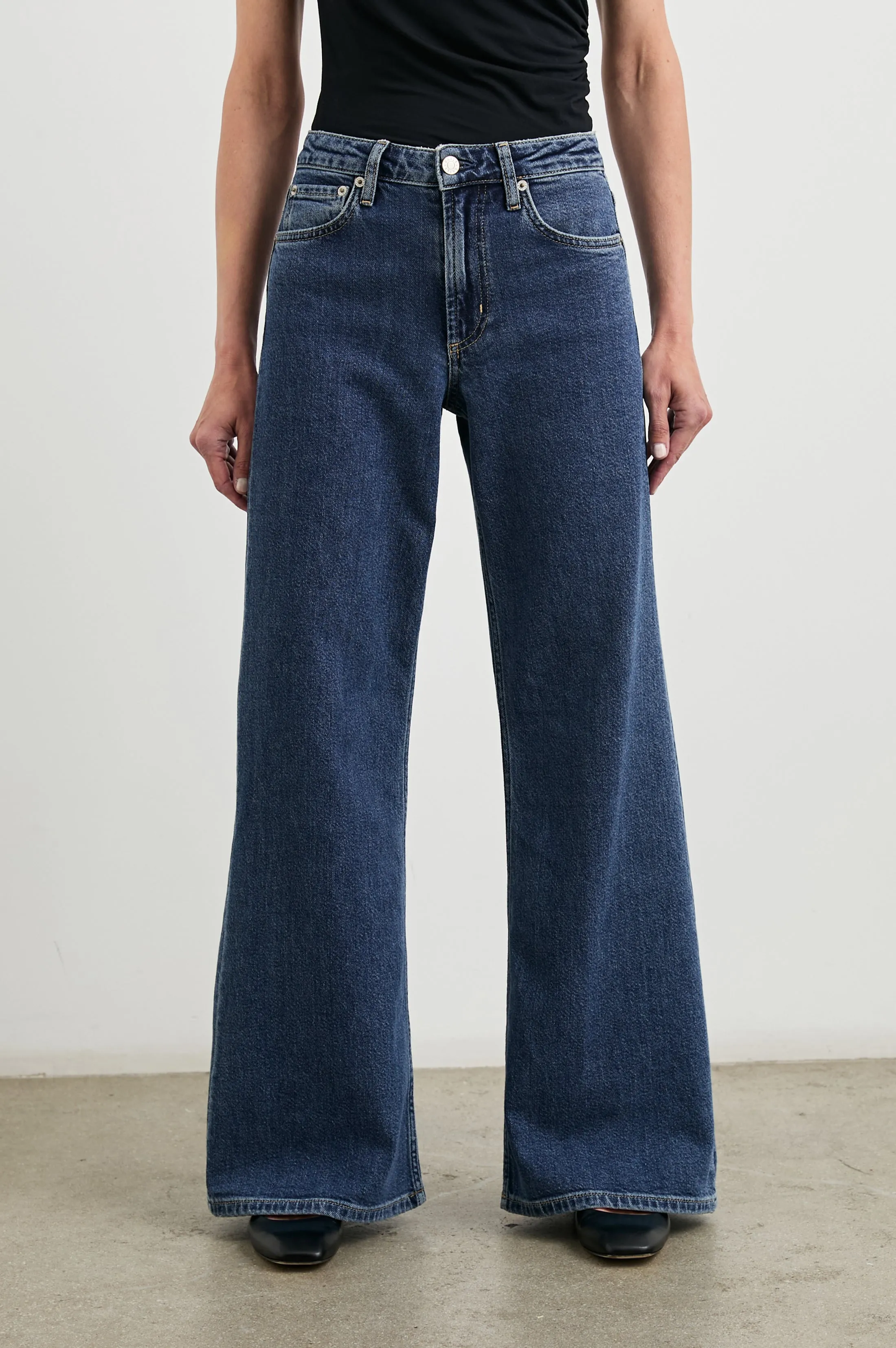 ANGELENO WIDE LEG - PEBBLE BLUE sold by Rails product image thumbnail 3