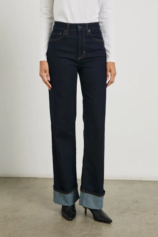 GETTY WIDE LEG - MIDNIGHT BLUES CUFFED sold by Rails