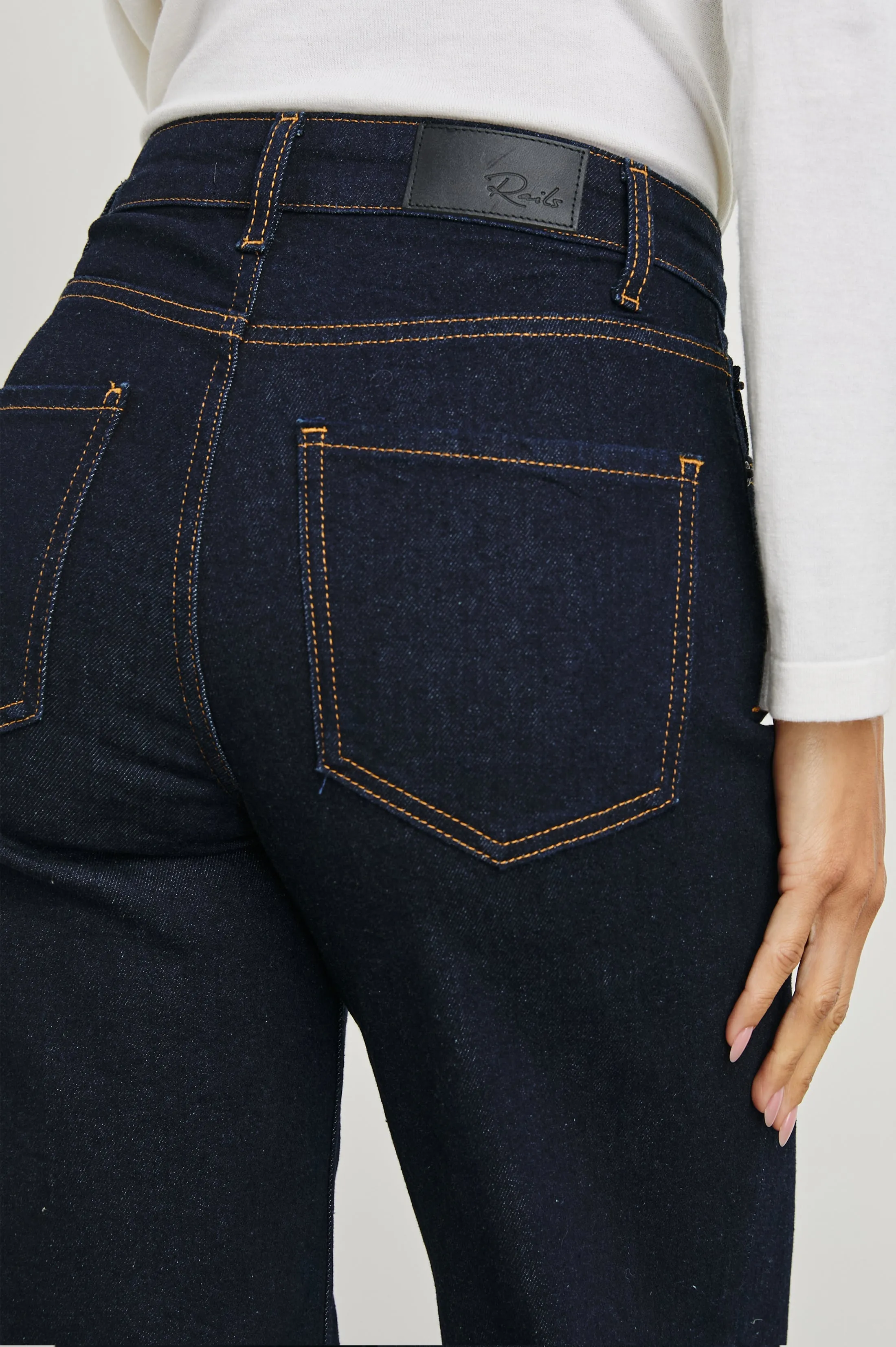 GETTY WIDE LEG - MIDNIGHT BLUES CUFFED sold by Rails product image thumbnail 2