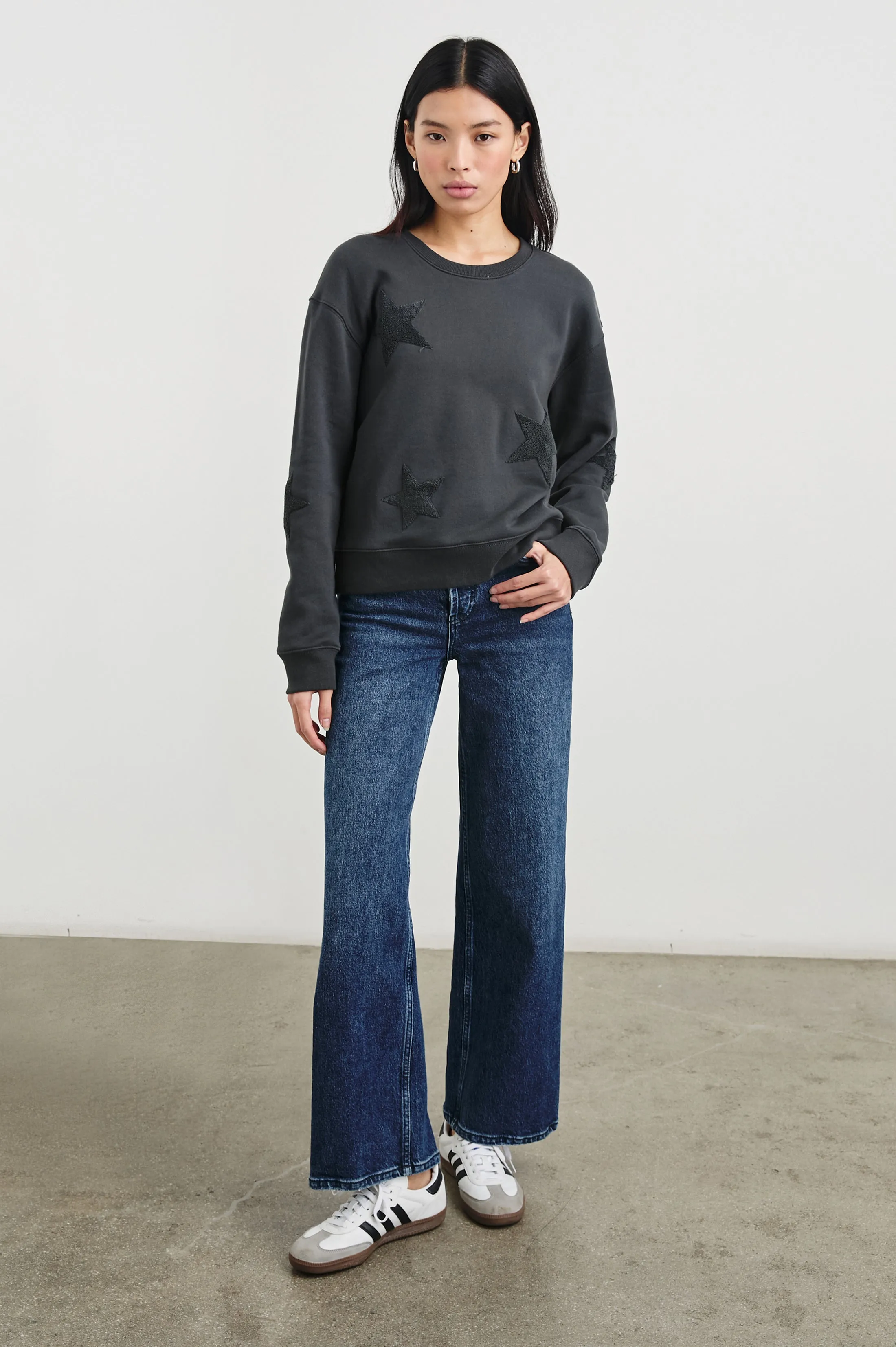 SONIA SWEATSHIRT - WASHED BLACK sold by Rails product image thumbnail 3