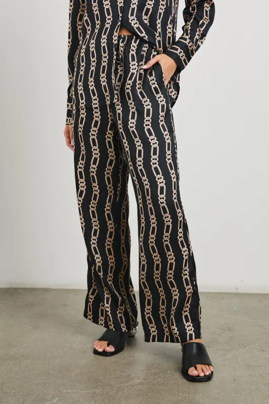 DAMANI PANT - BLACK GOLD LINK sold by Rails