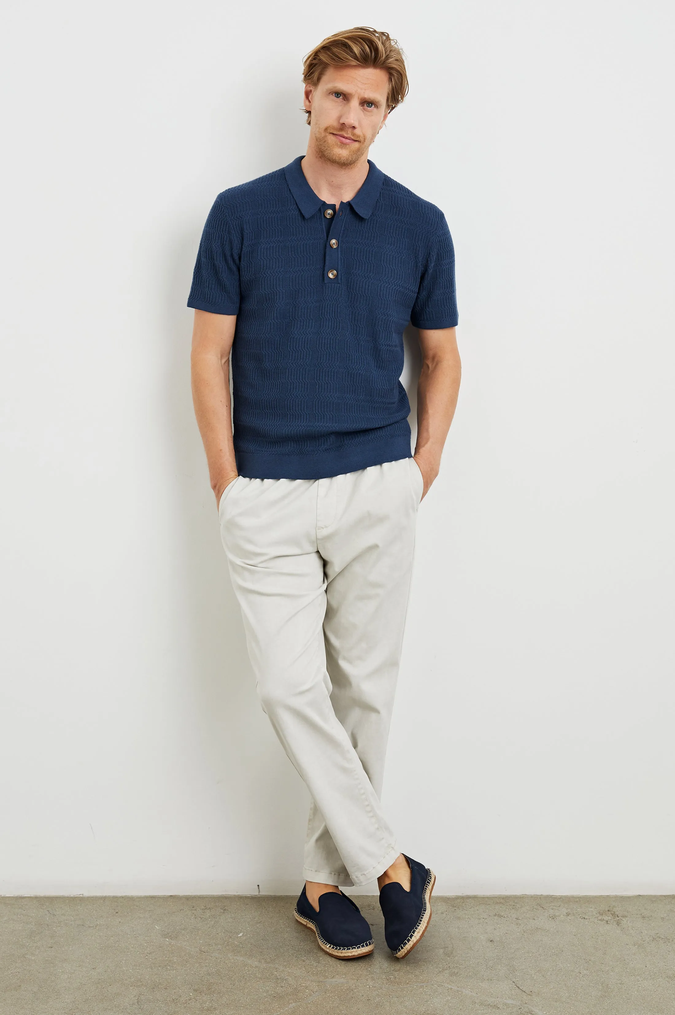 NATHAN POLO SHIRT - PETERSON BLUE sold by Rails product image thumbnail 3