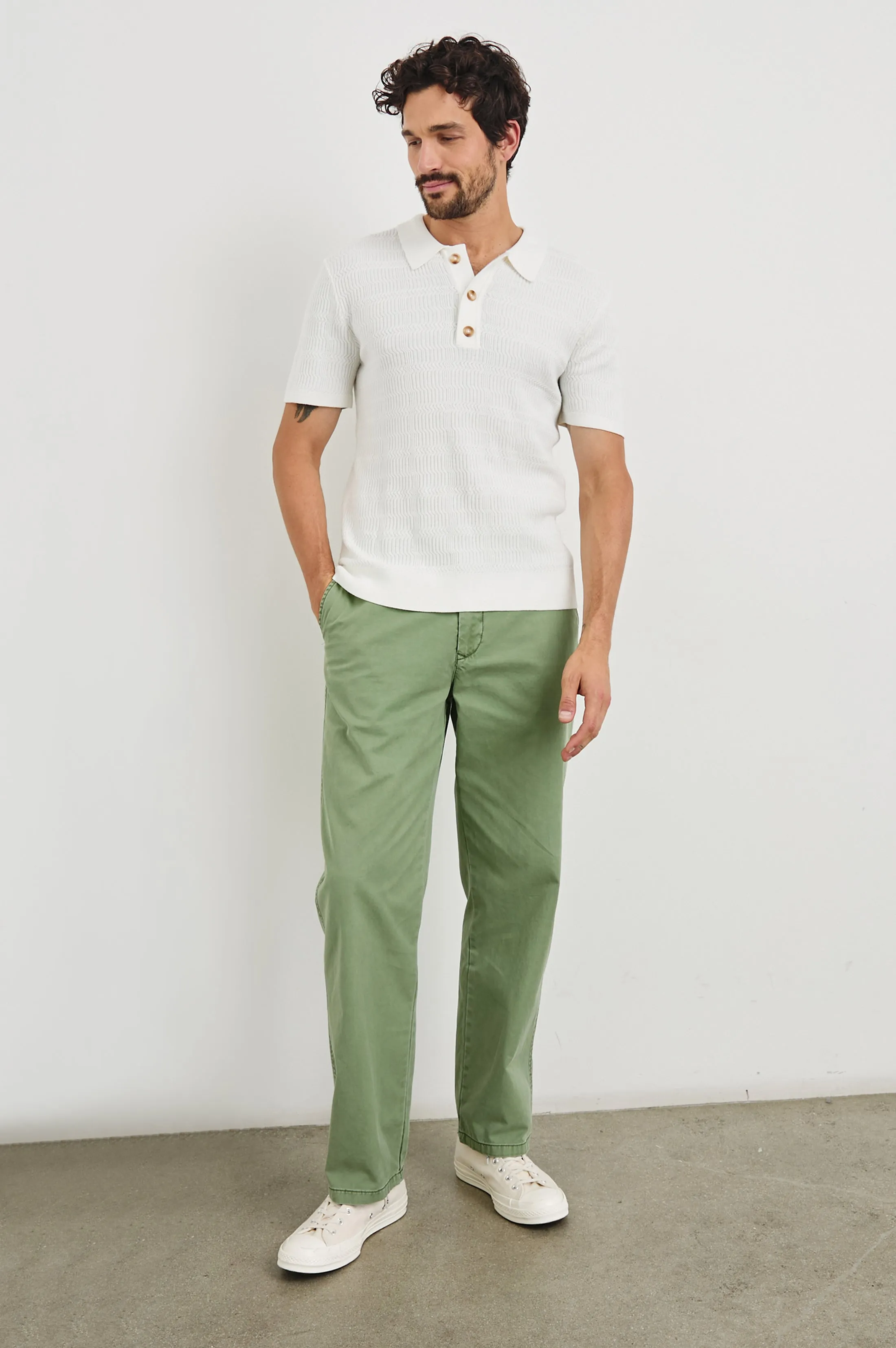 NATHAN POLO SHIRT - WHITE sold by Rails product image thumbnail 3