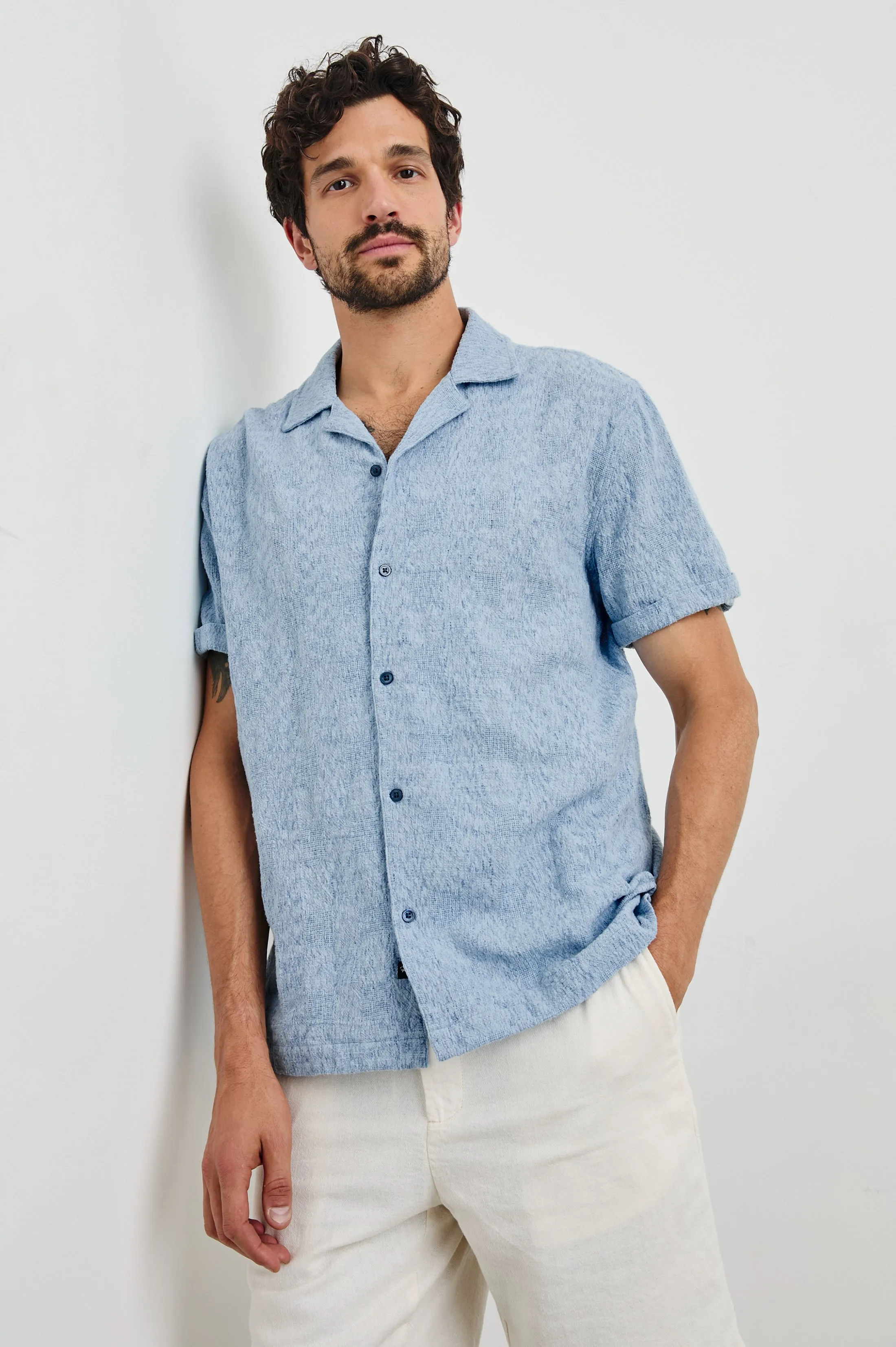 DRESDEN SHIRT - CERULEAN IKAT sold by Rails product image thumbnail 3