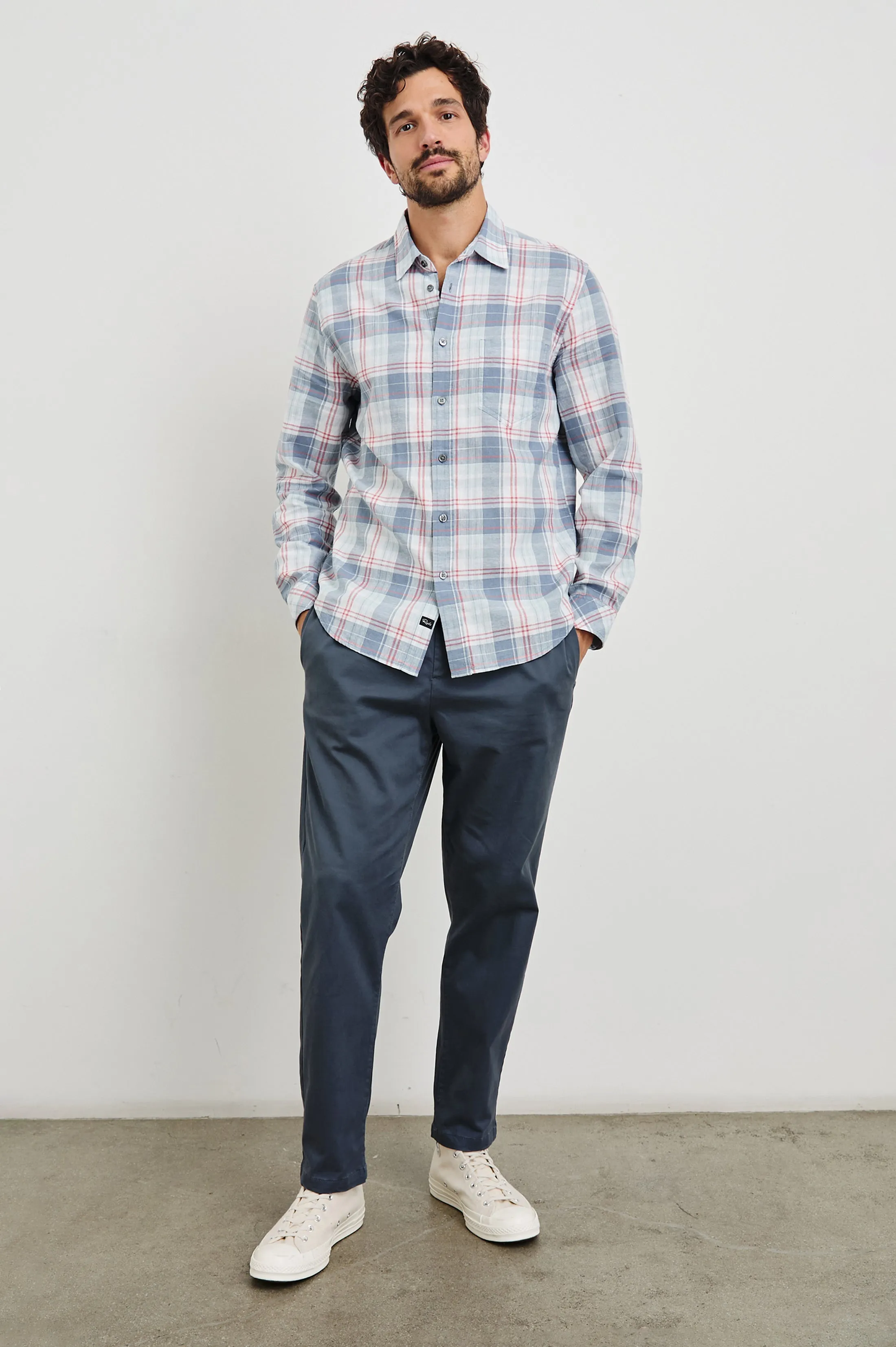 CLYDE SHIRT - LEGACY BLUE CRIMSON sold by Rails product image thumbnail 3