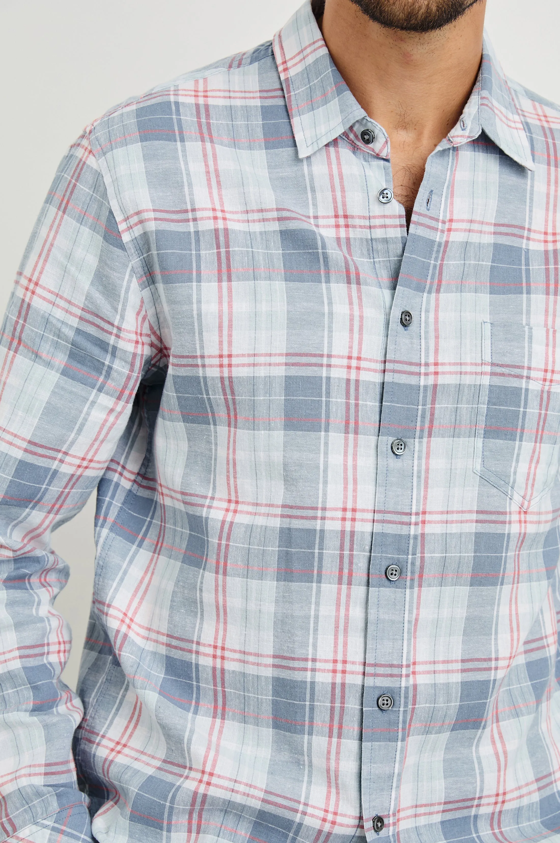 CLYDE SHIRT - LEGACY BLUE CRIMSON sold by Rails product image thumbnail 2